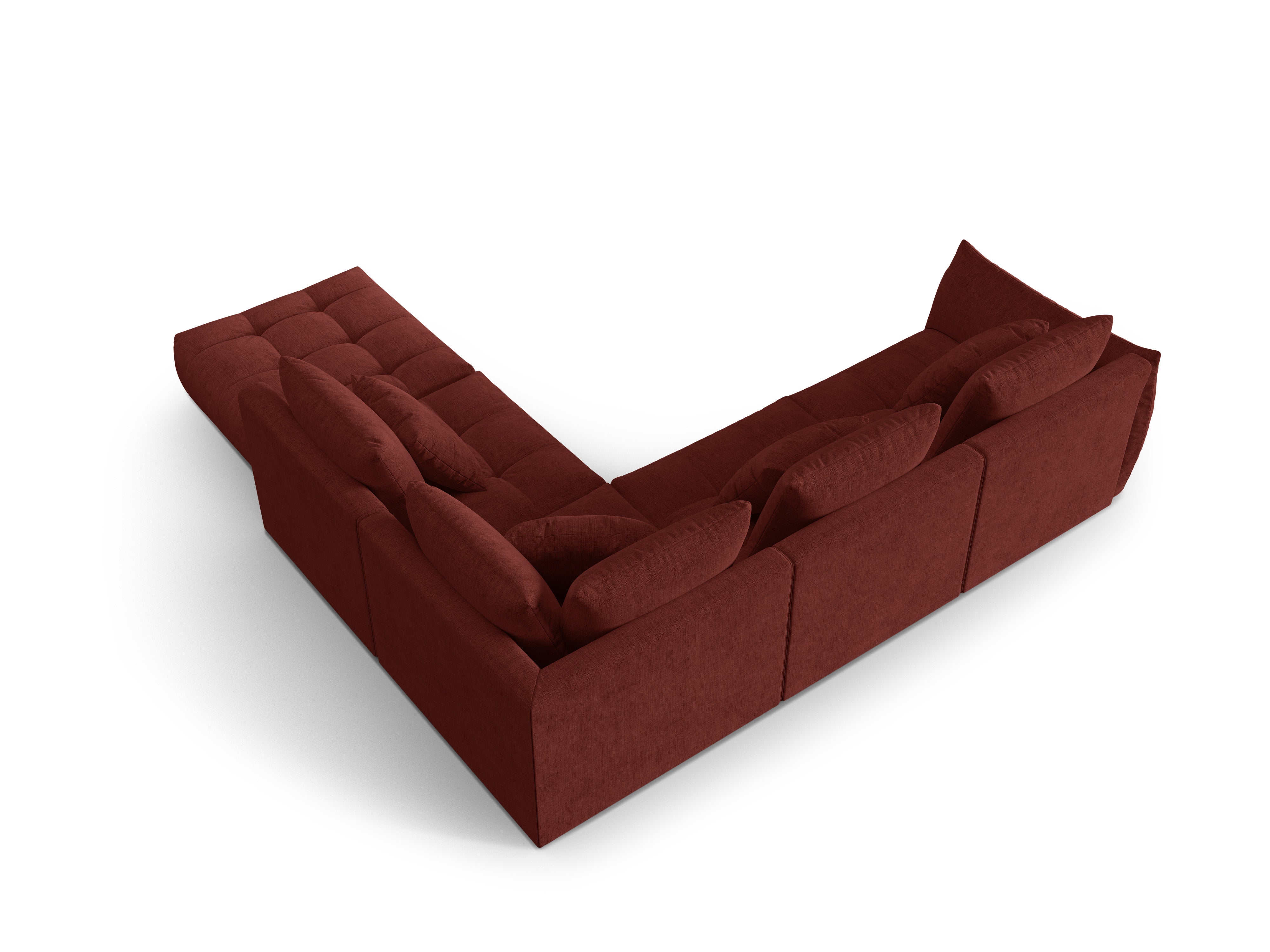 Modular Right Corner Sofa, "Bloom", 4 Seats, Red, 316x310x95
Made in Europe