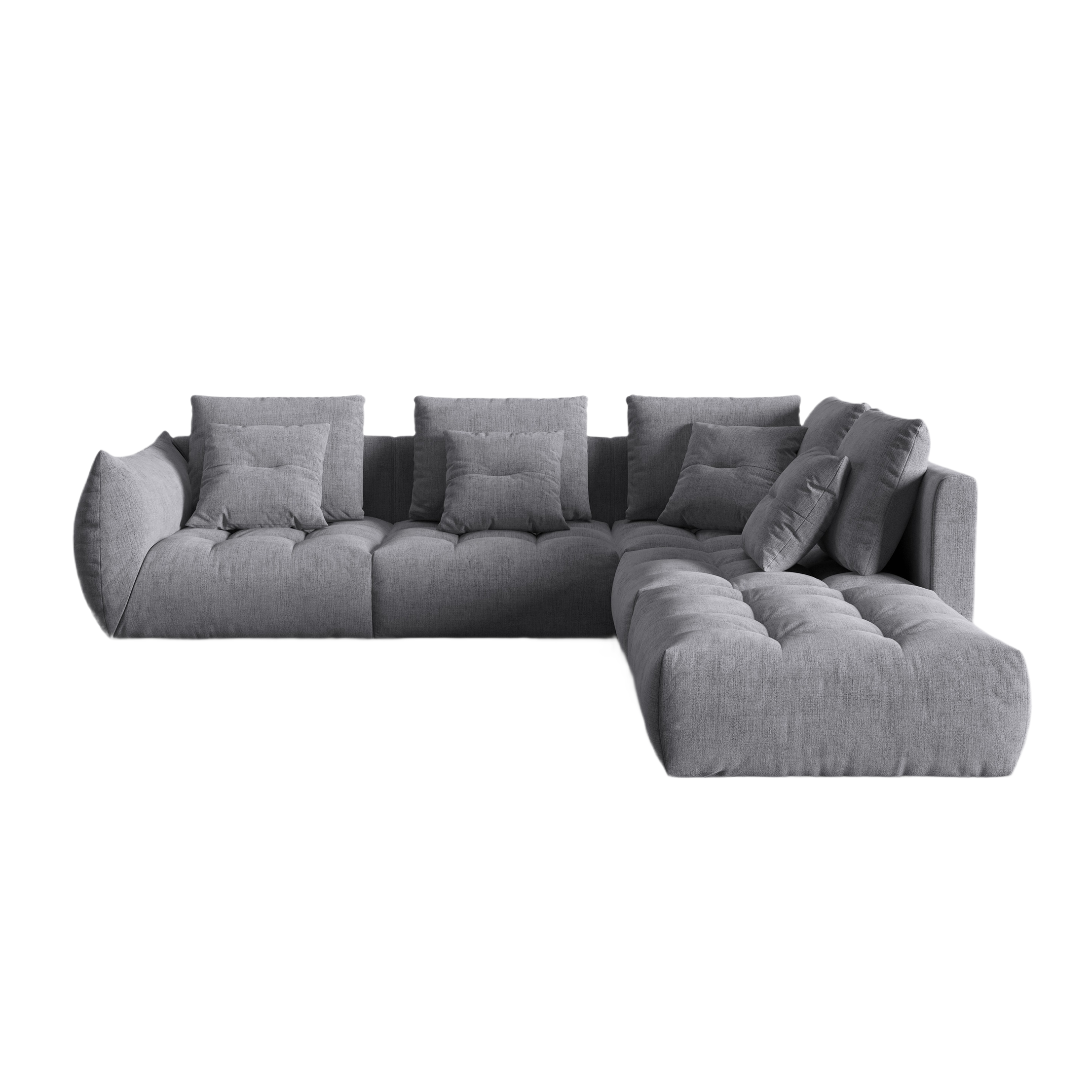 Modular Right Corner Sofa, "Bloom", 4 Seats, Gray, 316x310x95
Made in Europe