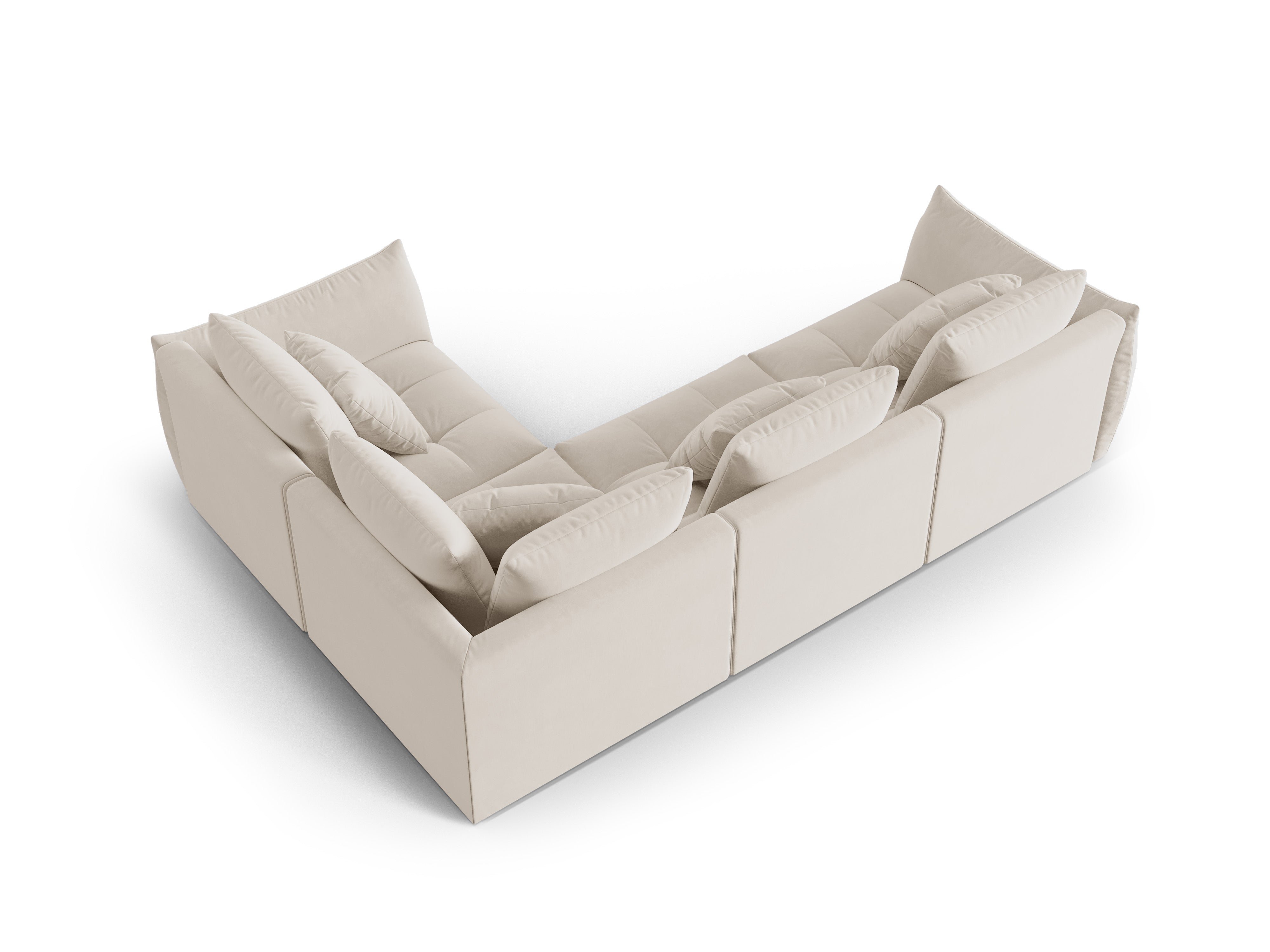 Velvet Modular Right Corner Sofa, "Bloom", 3 Sitze, Ecru, 316x216x95
In Europa gemacht