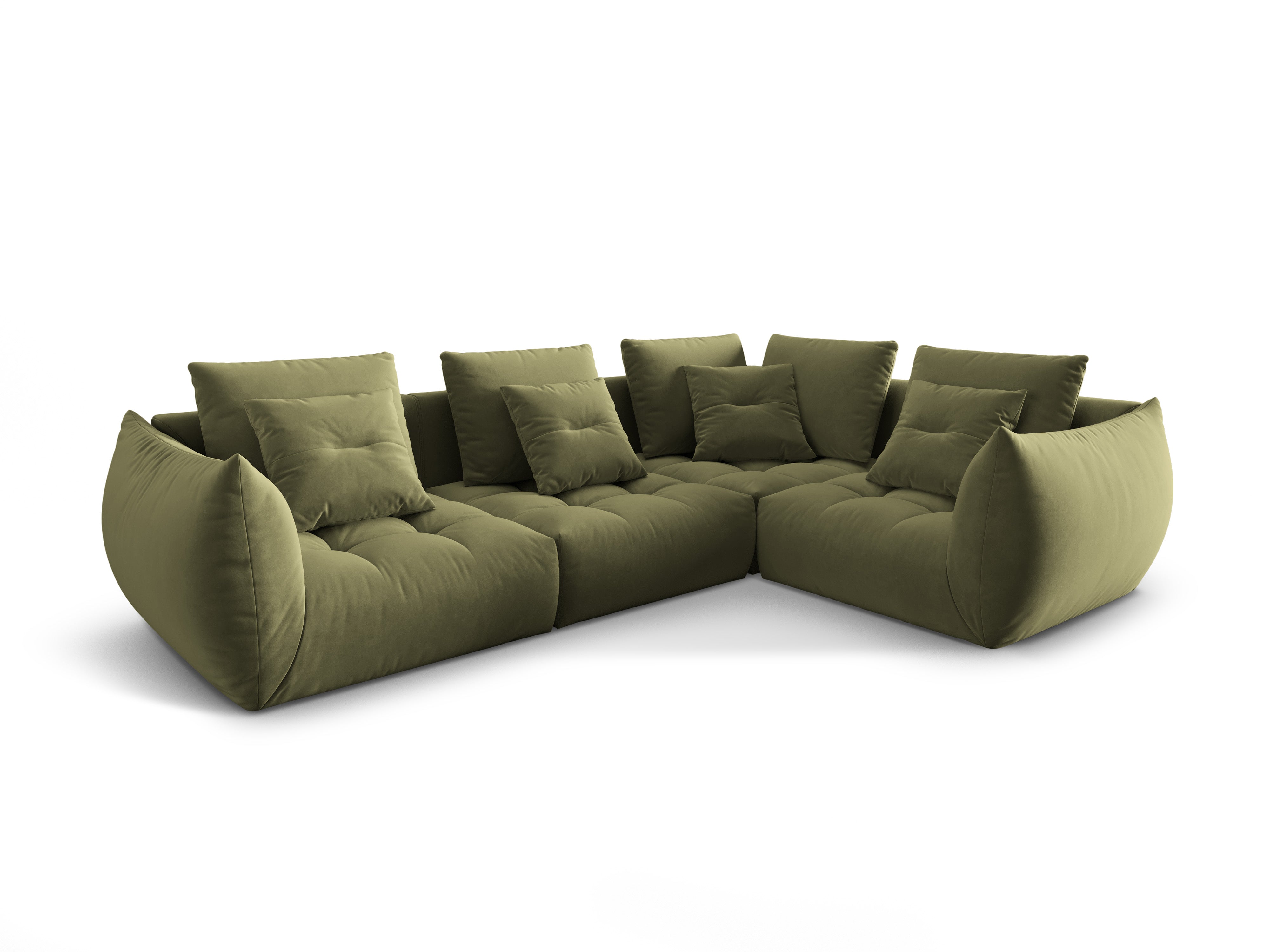 Velvet Modular Right Ecke Sofa, "Bloom", 3 Sitze, hellgrün, 316x216x95
In Europa gemacht