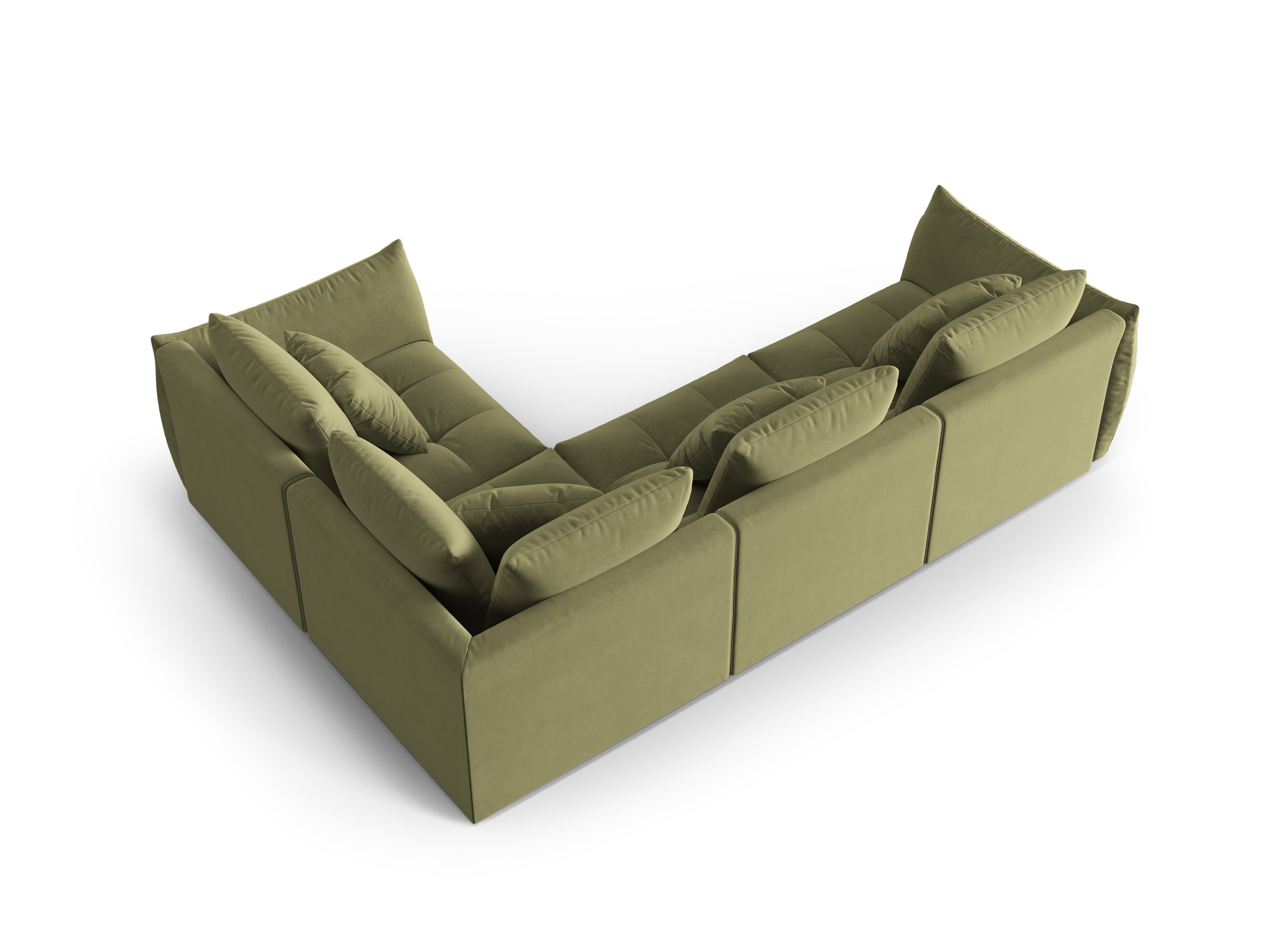 Velvet Modular Right Ecke Sofa, "Bloom", 3 Sitze, hellgrün, 316x216x95
In Europa gemacht