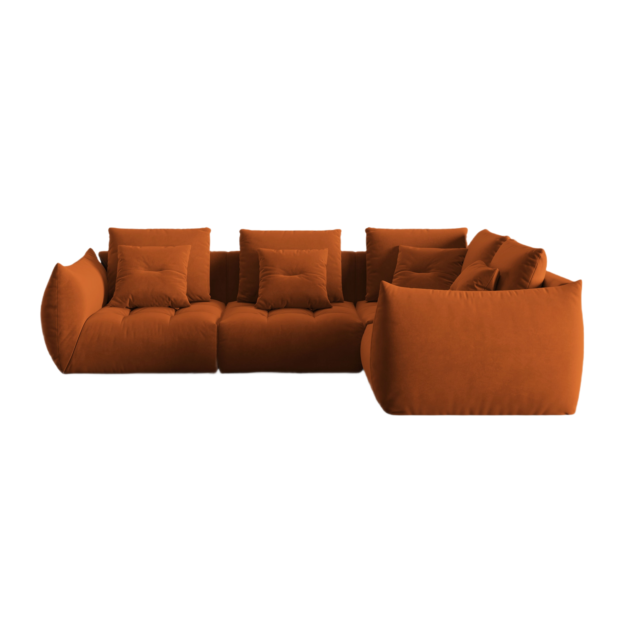 Velvet Modular Right Corner Sofa, "Bloom", 3 Sitze, Terrakotta, 316x216x95
In Europa gemacht
