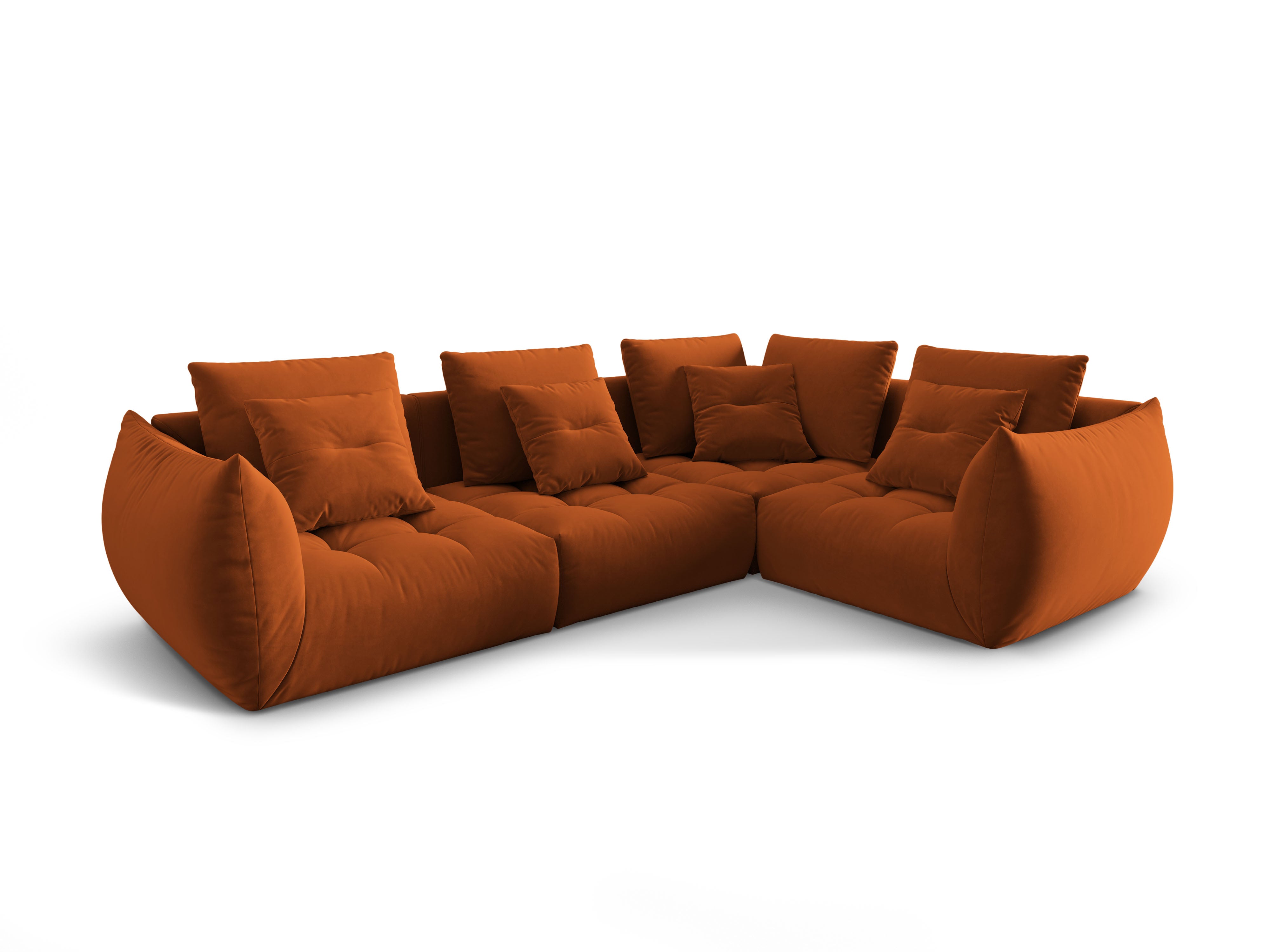 Velvet Modular Right Corner Sofa, "Bloom", 3 Sitze, Terrakotta, 316x216x95
In Europa gemacht