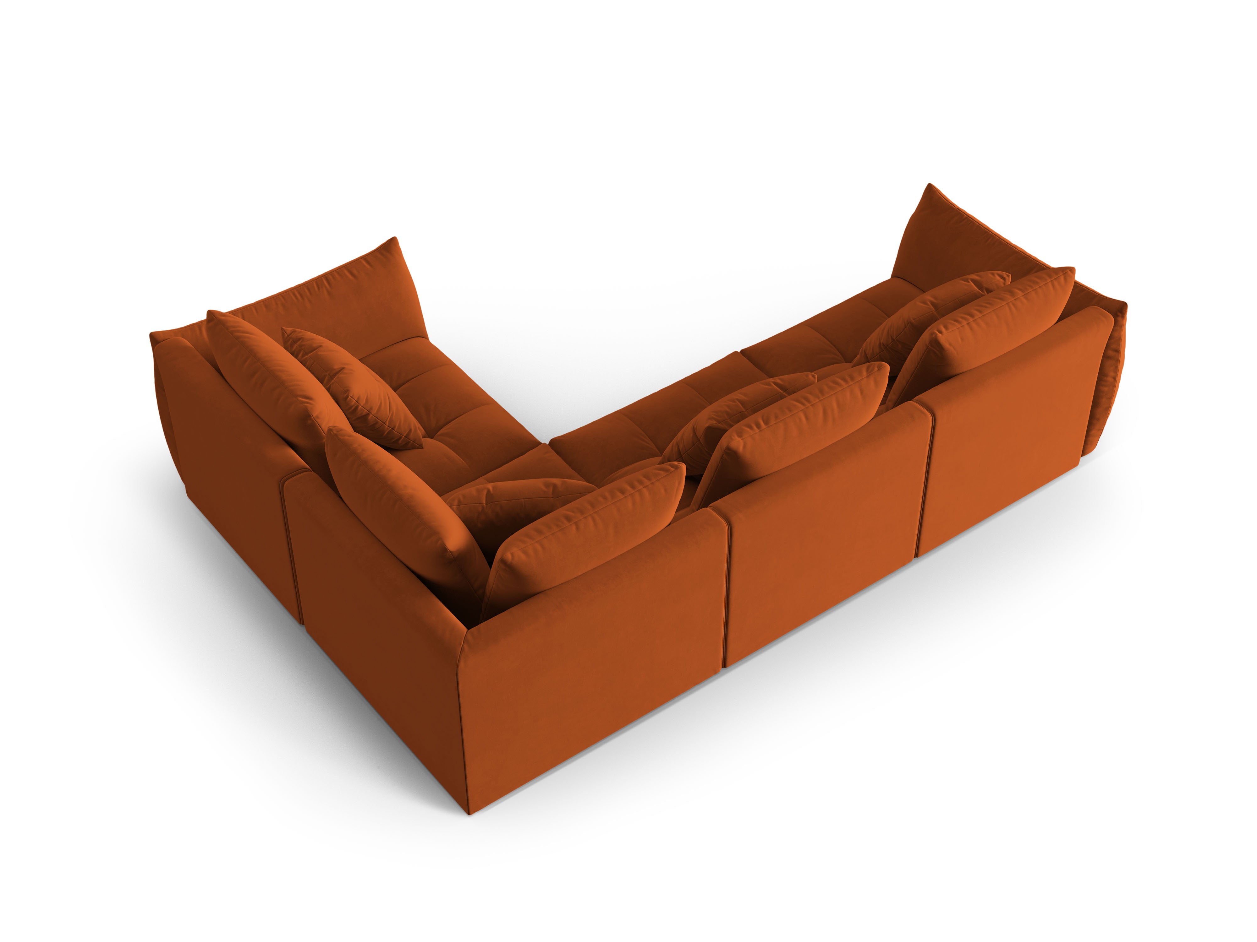 Velvet Modular Right Corner Sofa, "Bloom", 3 Sitze, Terrakotta, 316x216x95
In Europa gemacht