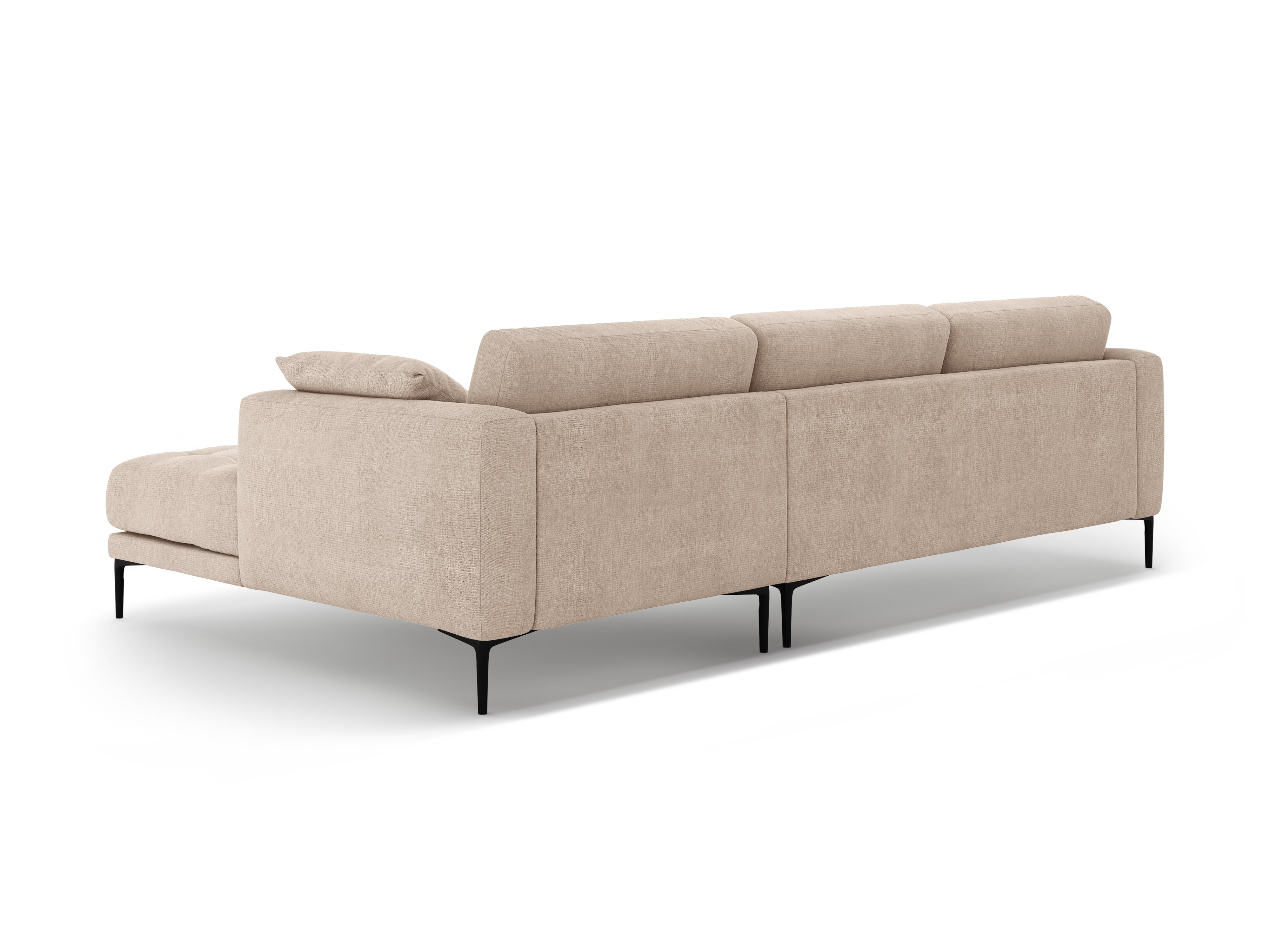 Right-sided corner sofa BEMY sand chenille