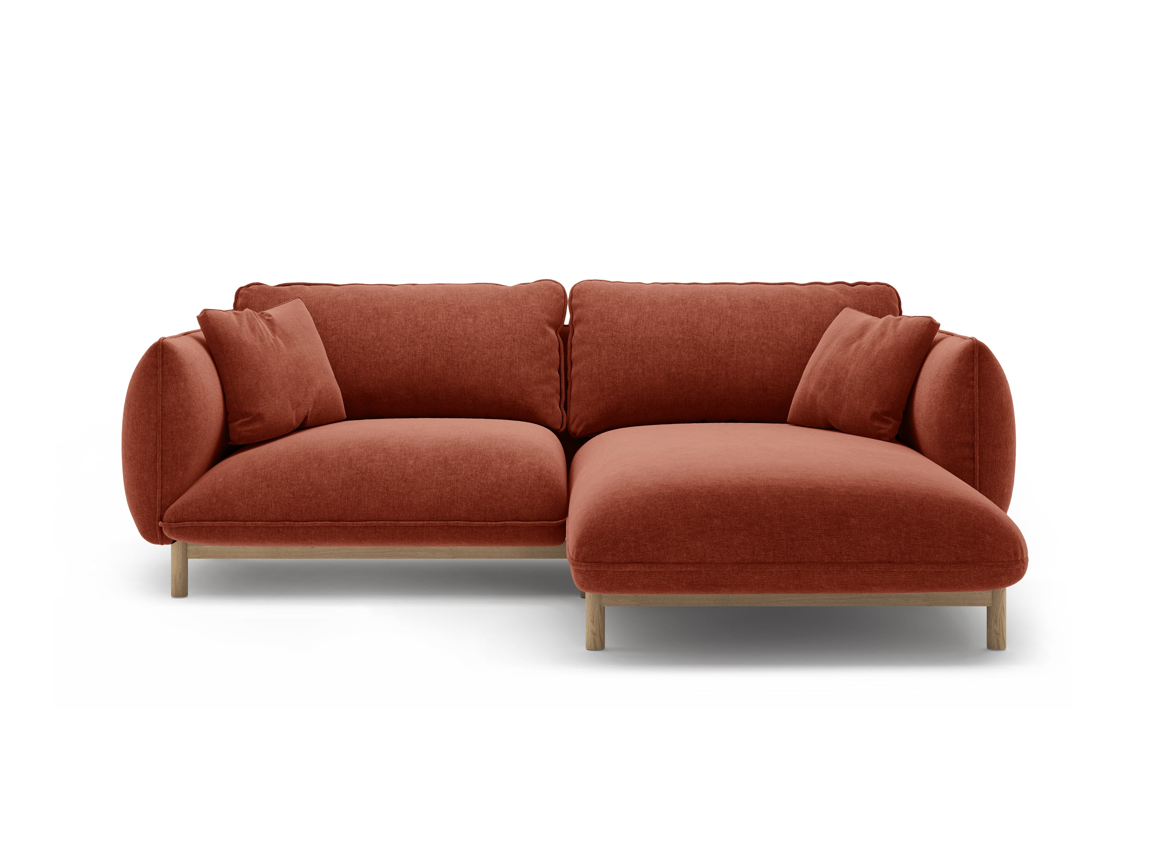 Right-hand corner sofa ADA in chestnut chenille