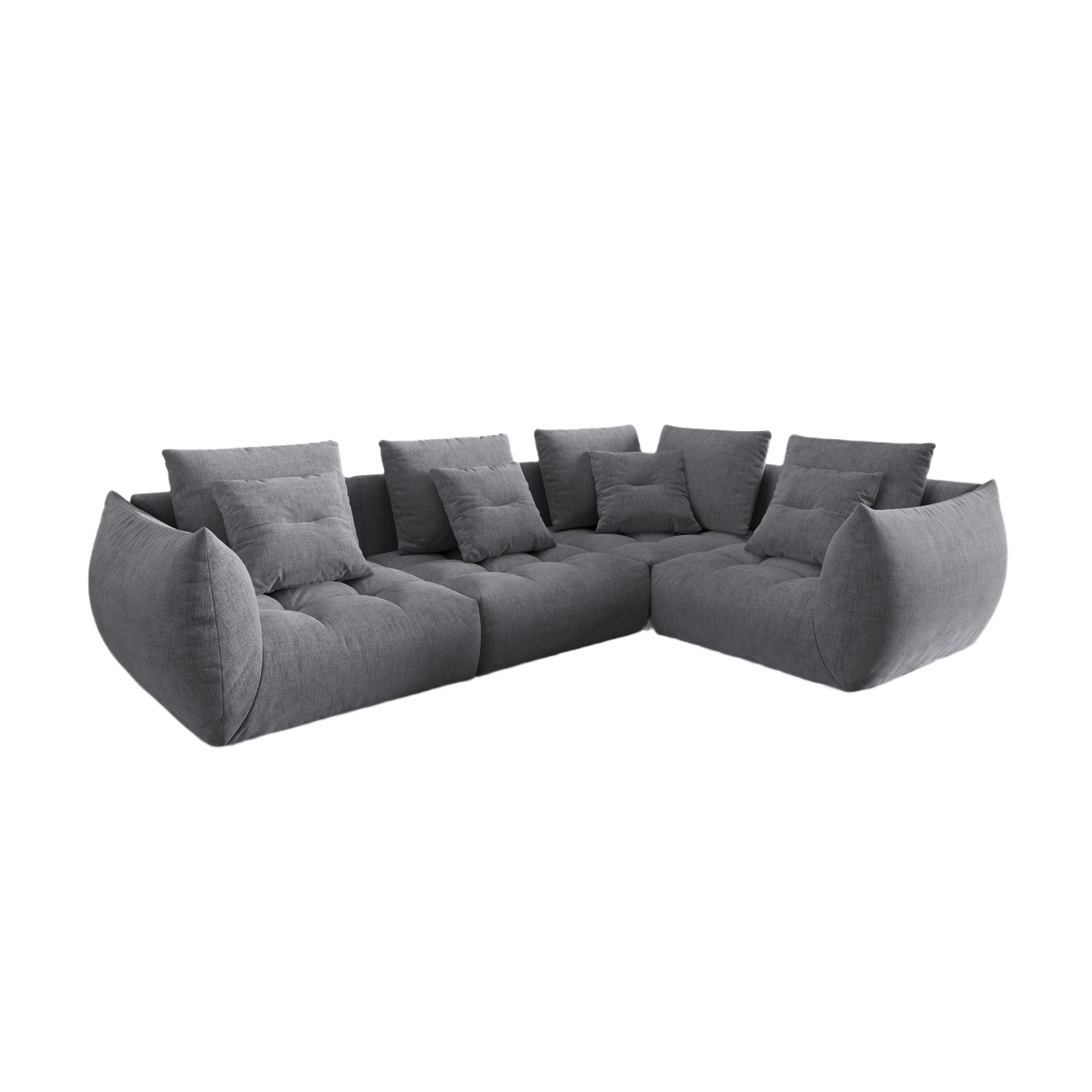 Modularer rechter Ecksofa, "Bloom", 3 Sitze, Grau, 316x216x95
In Europa gemacht