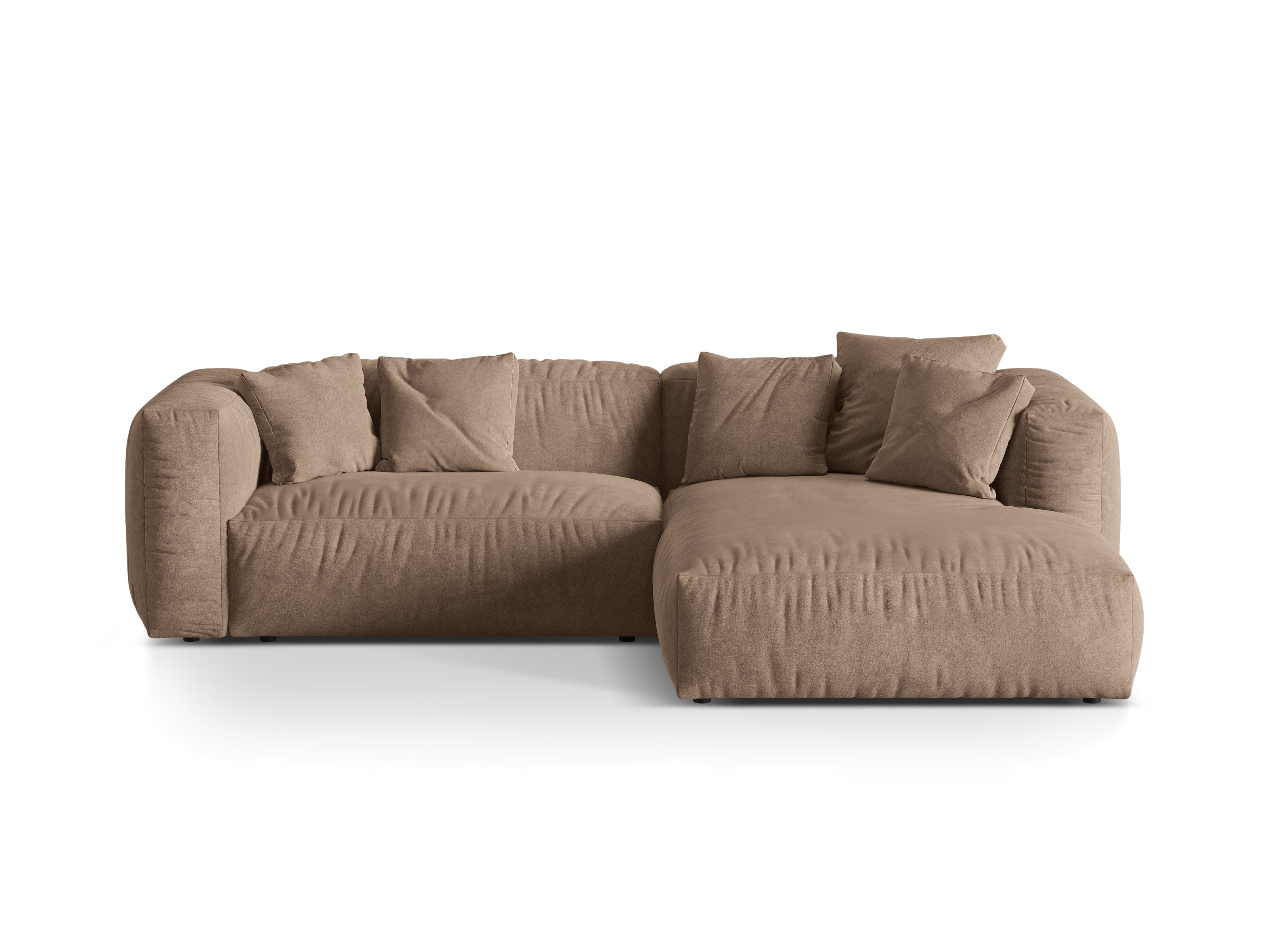 Right-sided 2-person velvet corner Martin Dark Boon
