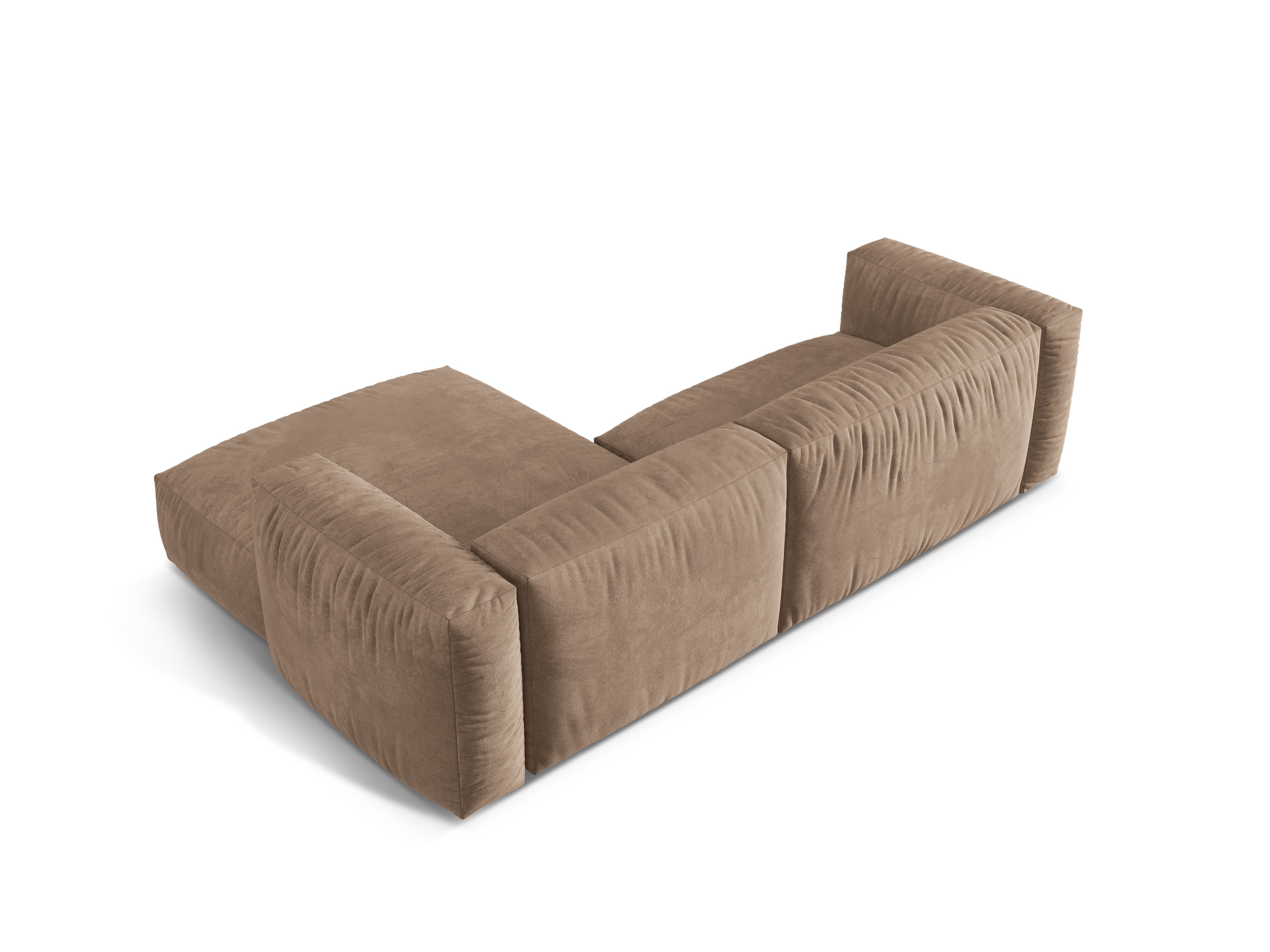 Right-sided 2-person velvet corner Martin Dark Boon