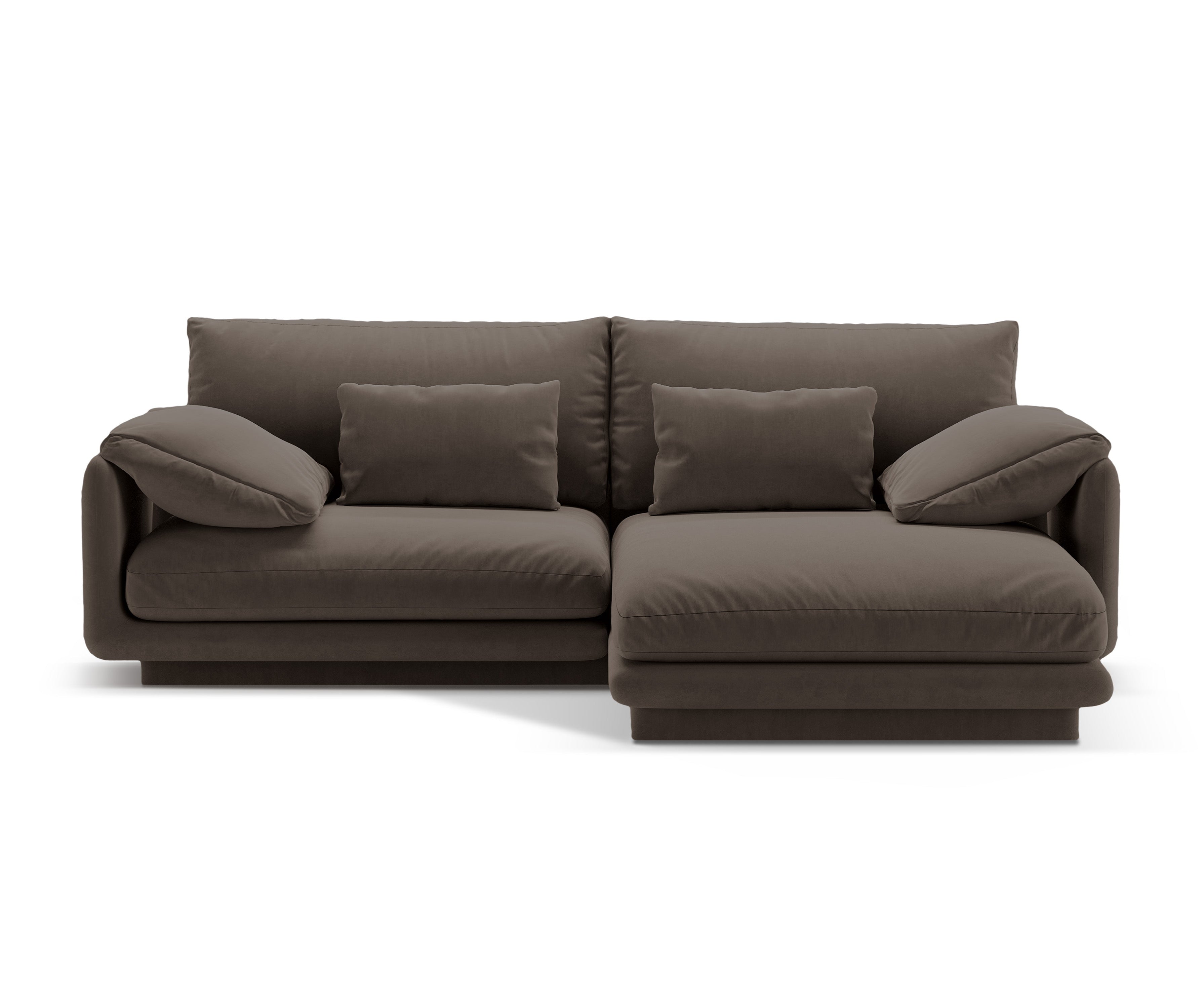 Velvet corner 3-person right-sided Torino Heban bronze