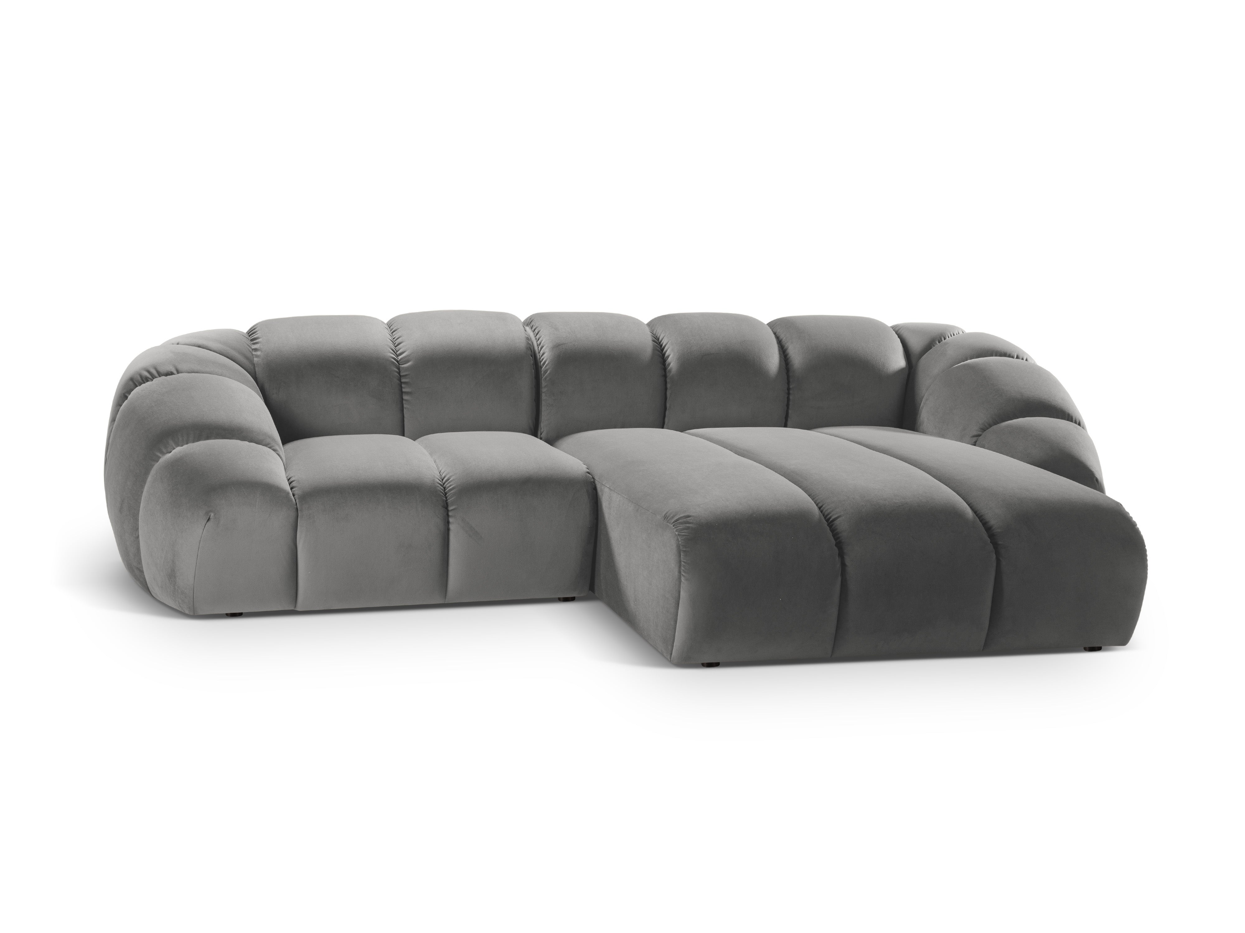 Samtrechter Ecke Sofa, "Diana", 3 Sitze, Grau, 294x182x72
In Europa gemacht