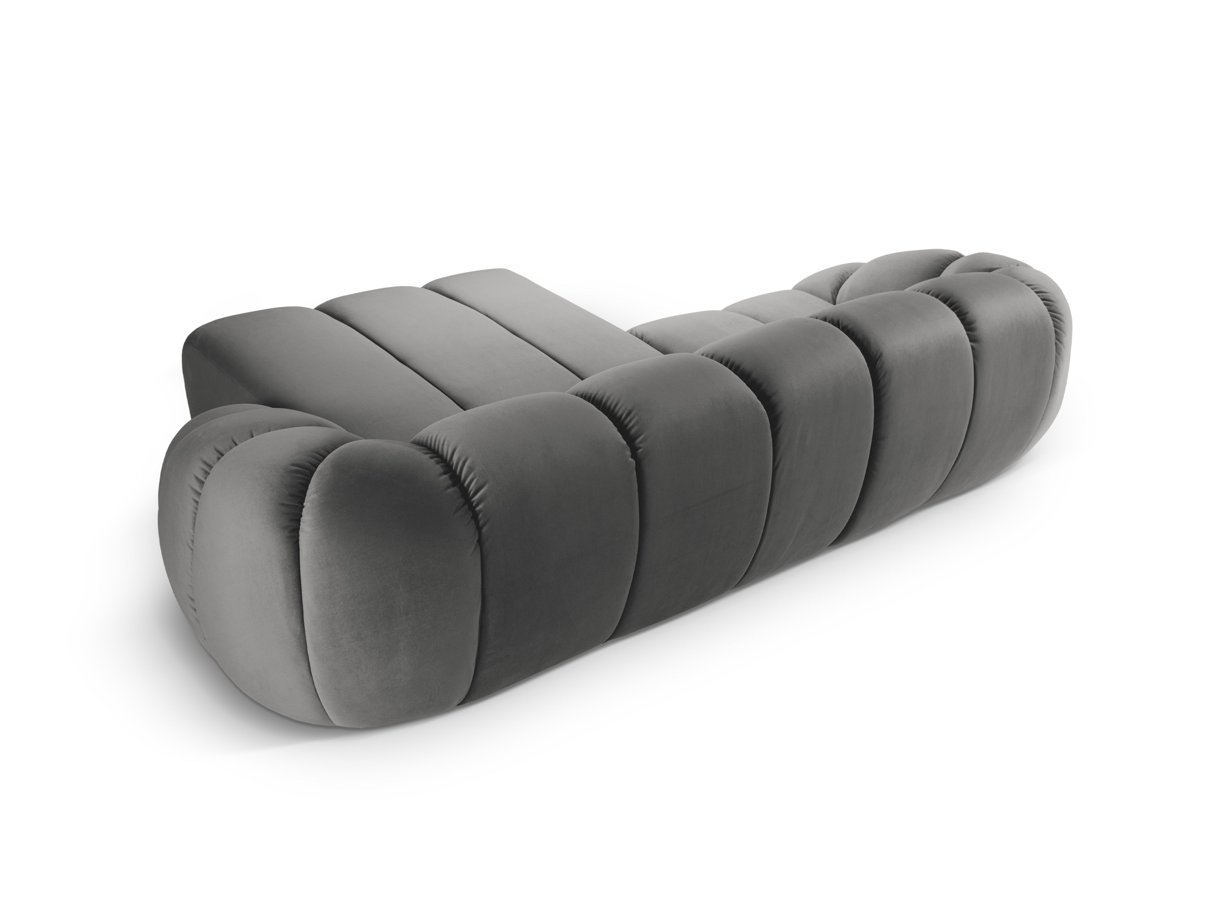 Samtrechter Ecke Sofa, "Diana", 3 Sitze, Grau, 294x182x72
In Europa gemacht