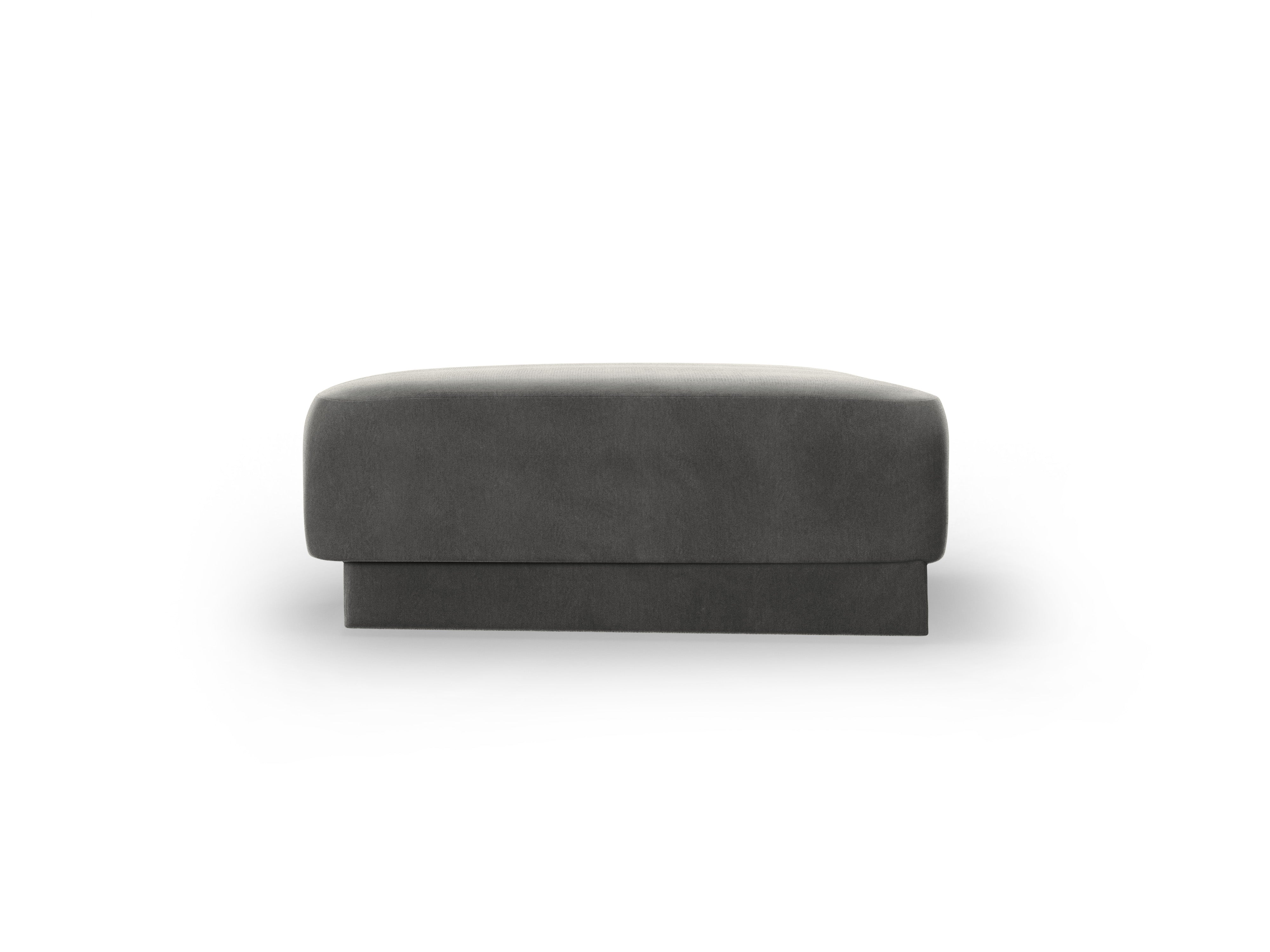 Velvet Pouf MILEY Light Gray