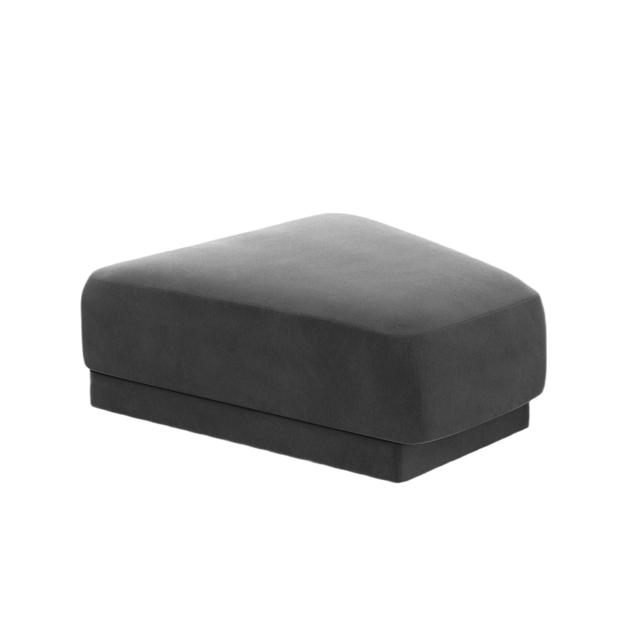 Gray Velvet Pouf MILEY