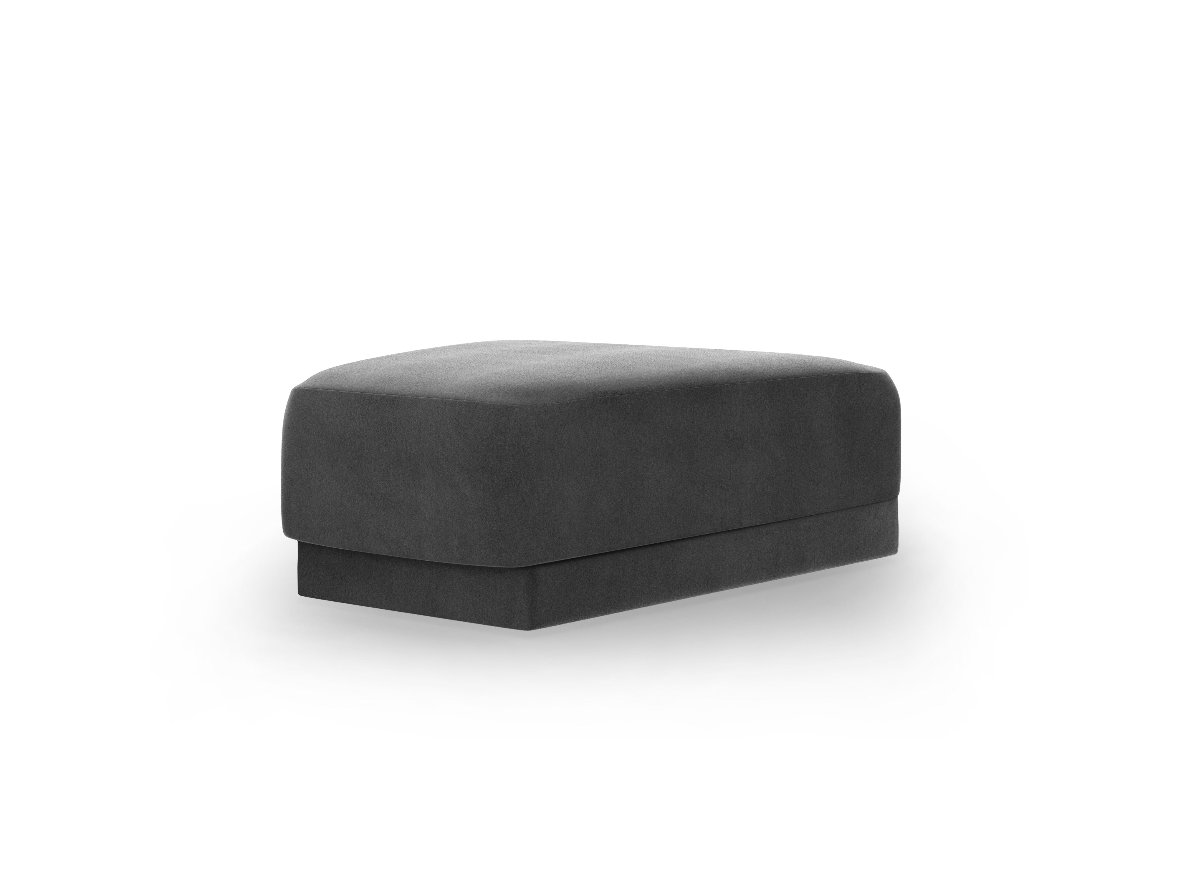 Gray Velvet Pouf MILEY