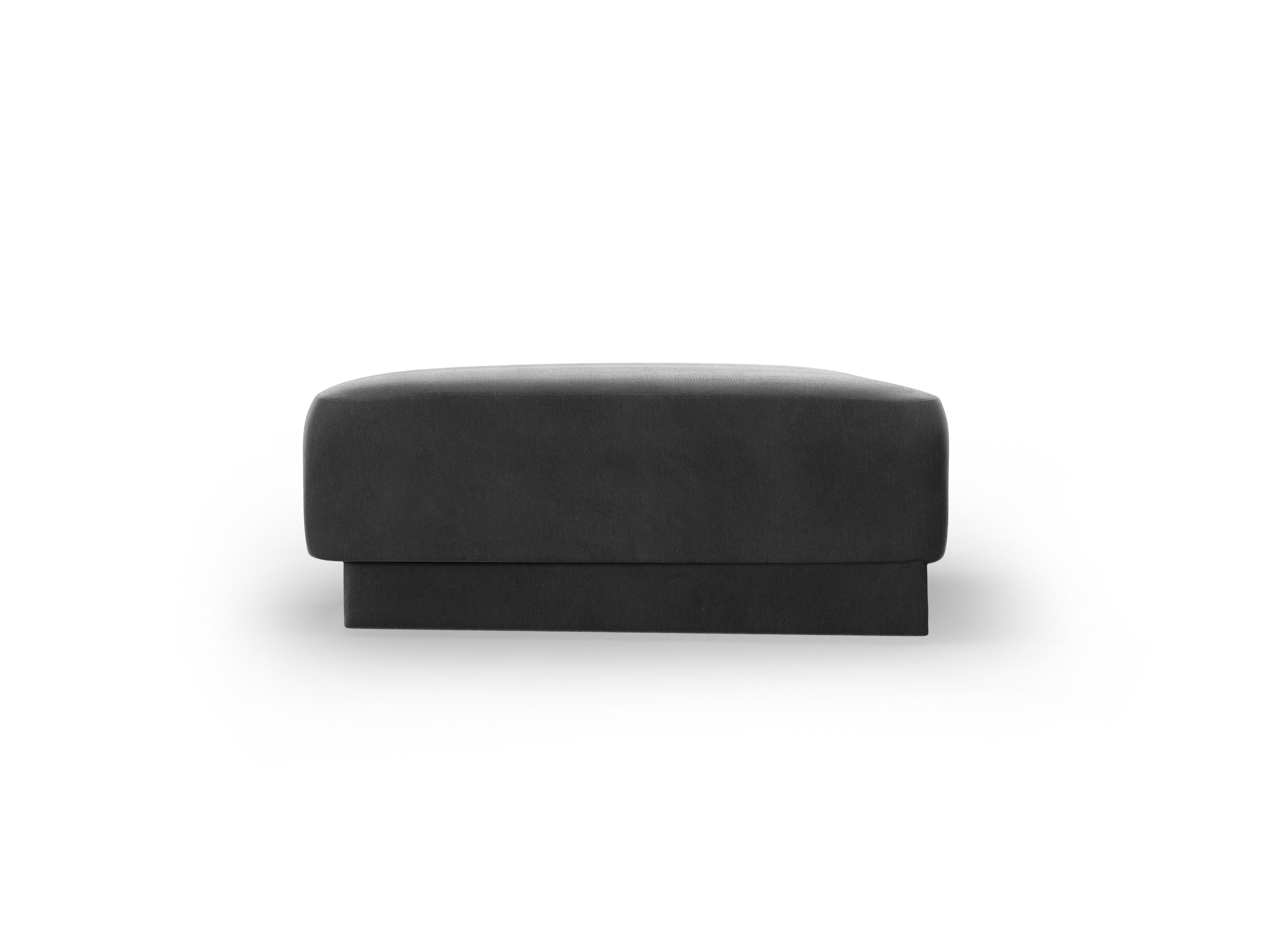 Gray Velvet Pouf MILEY