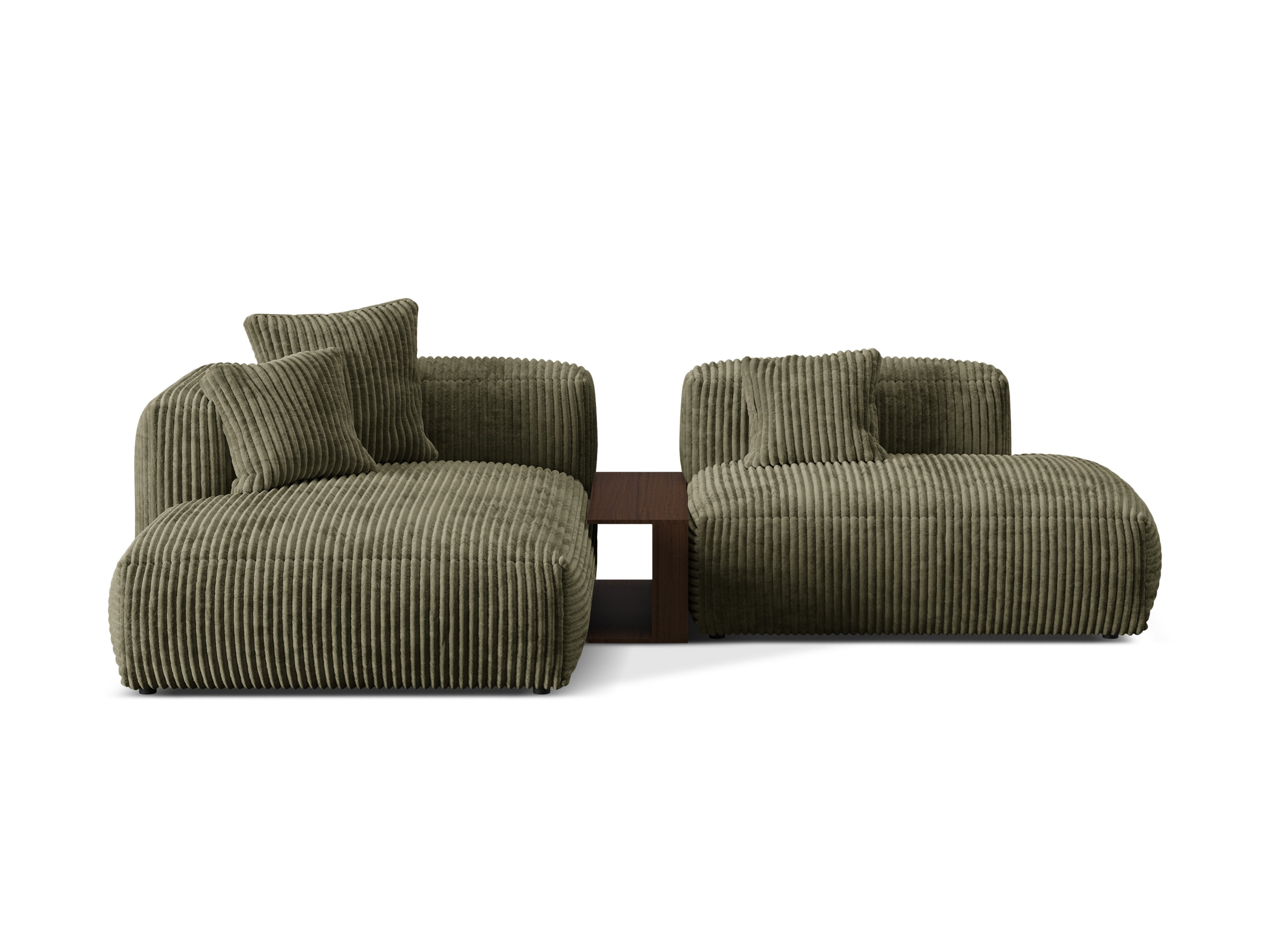 Links -Hände -Ecke mit einem Martin Green Cord -Tisch