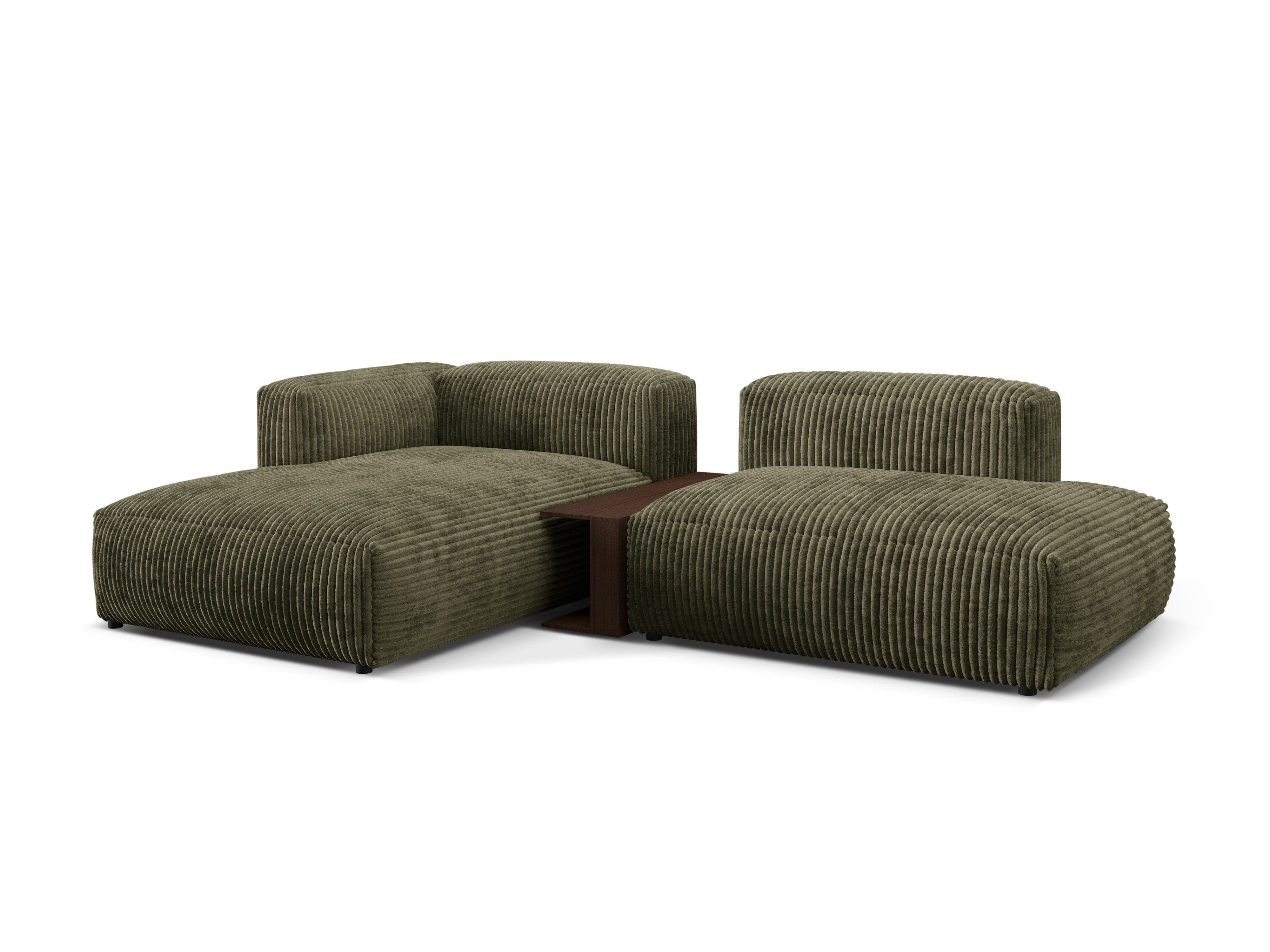 Links -Hände -Ecke mit einem Martin Green Cord -Tisch