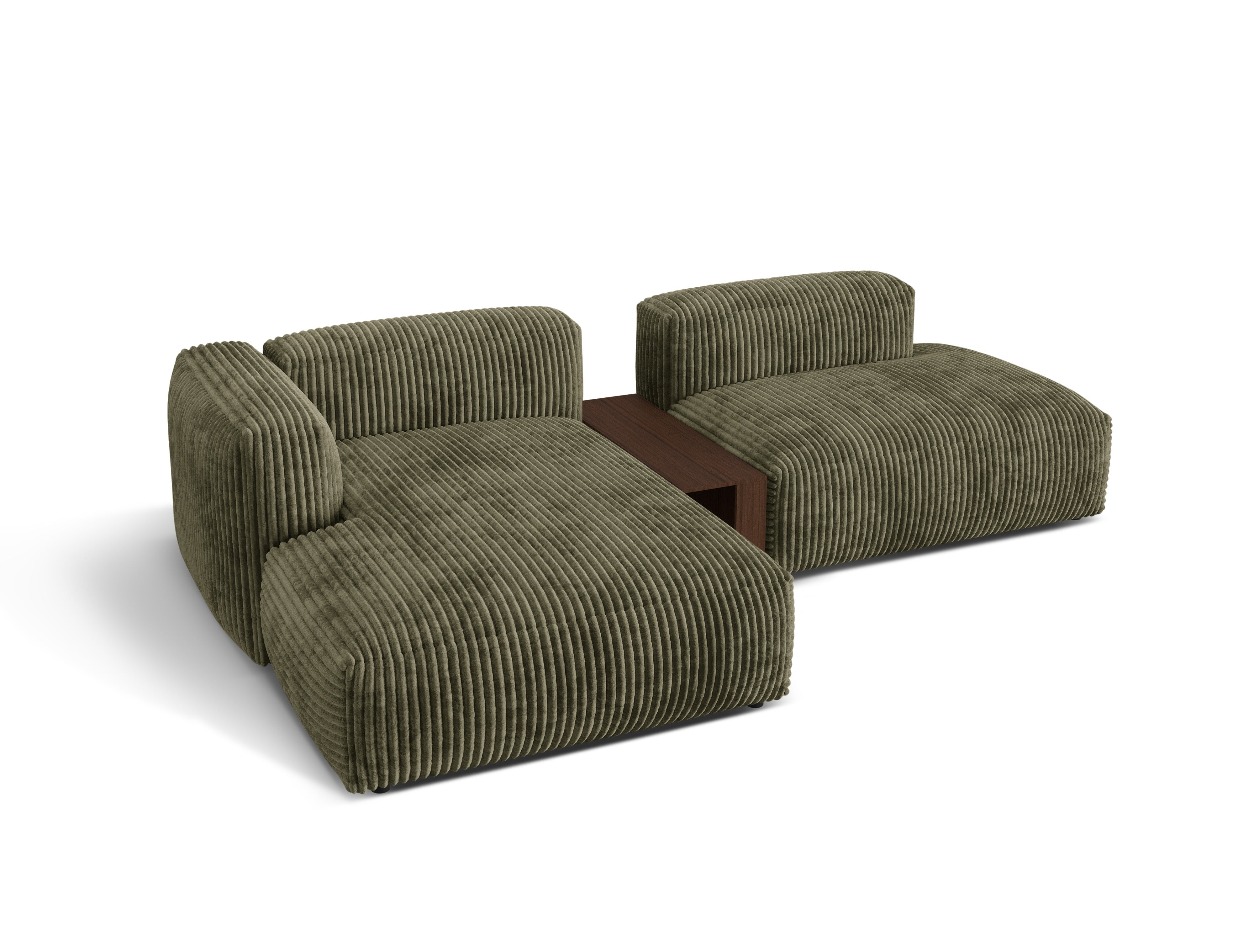 Links -Hände -Ecke mit einem Martin Green Cord -Tisch