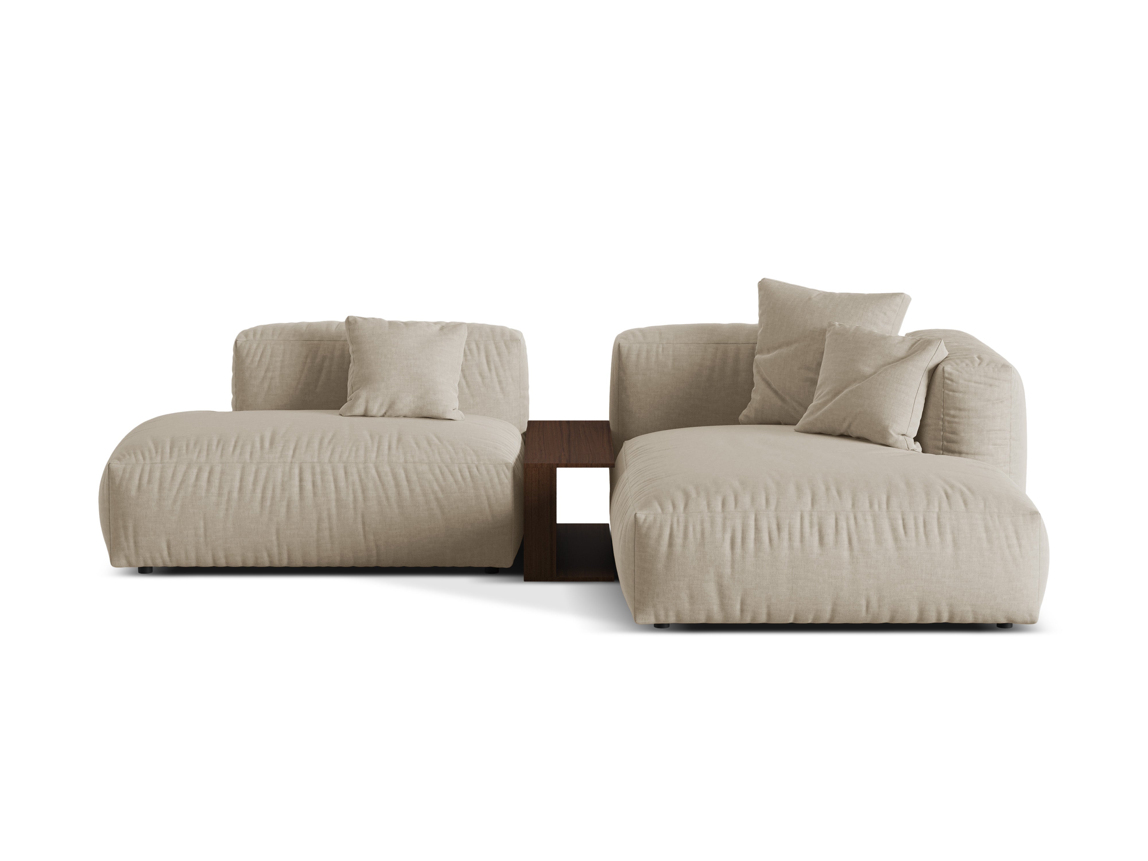Right -sided corner with a light beige Martin table