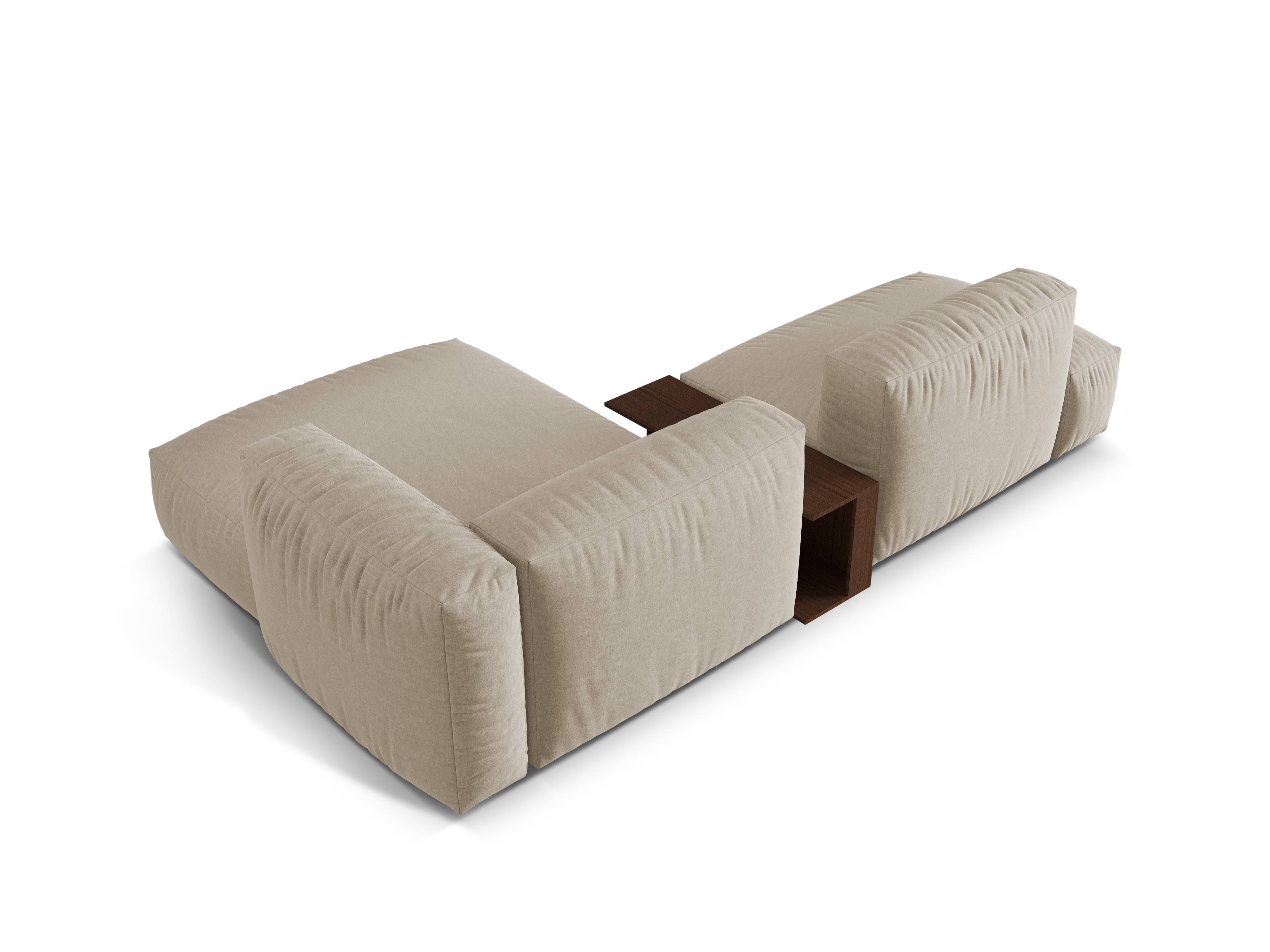 Rechts -Ecke mit einem leichten beige Martin -Tisch