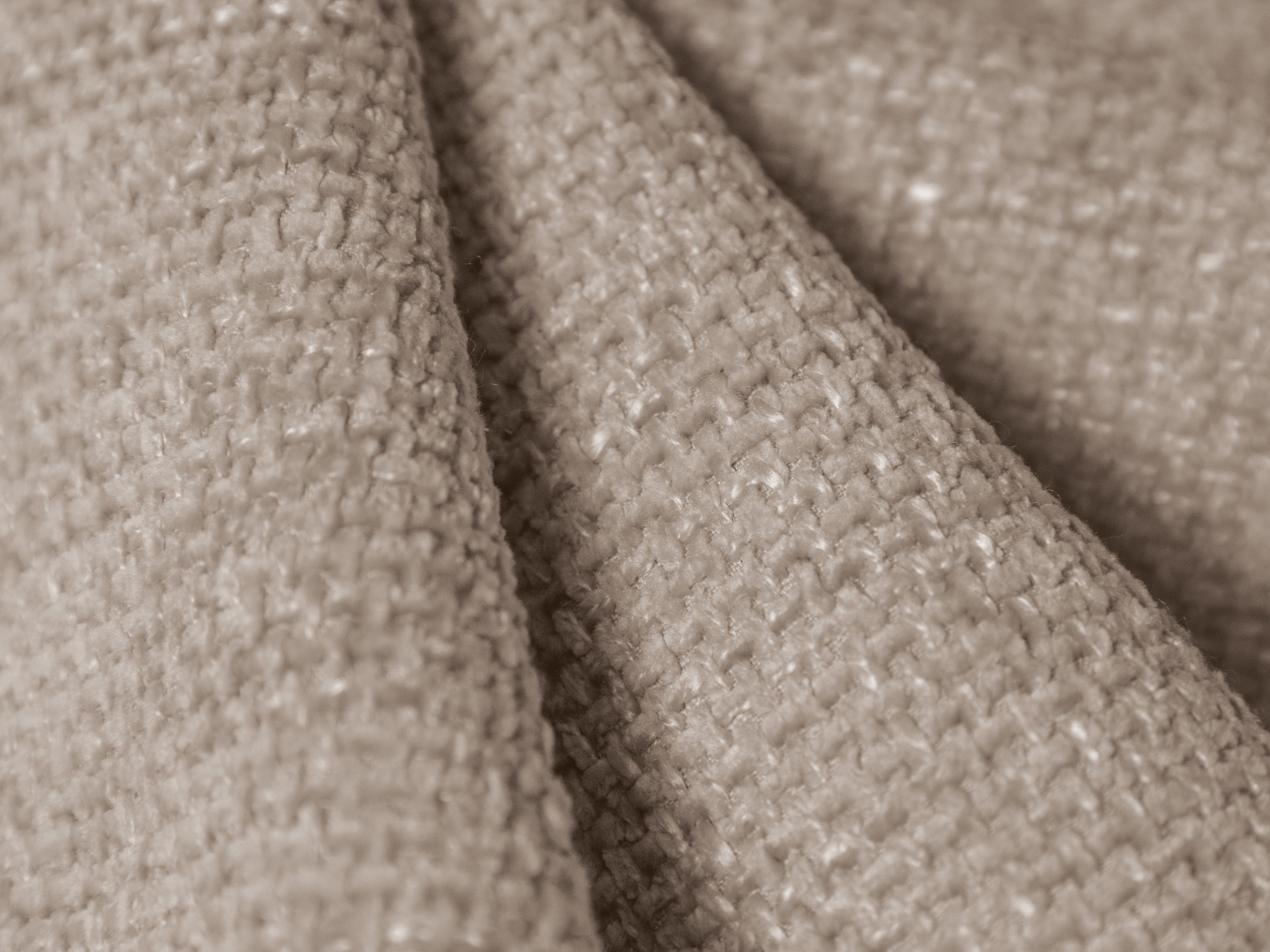 Modulares Sofa linksseitig für 6 Personen MILEY beige schimmernder Chenille
