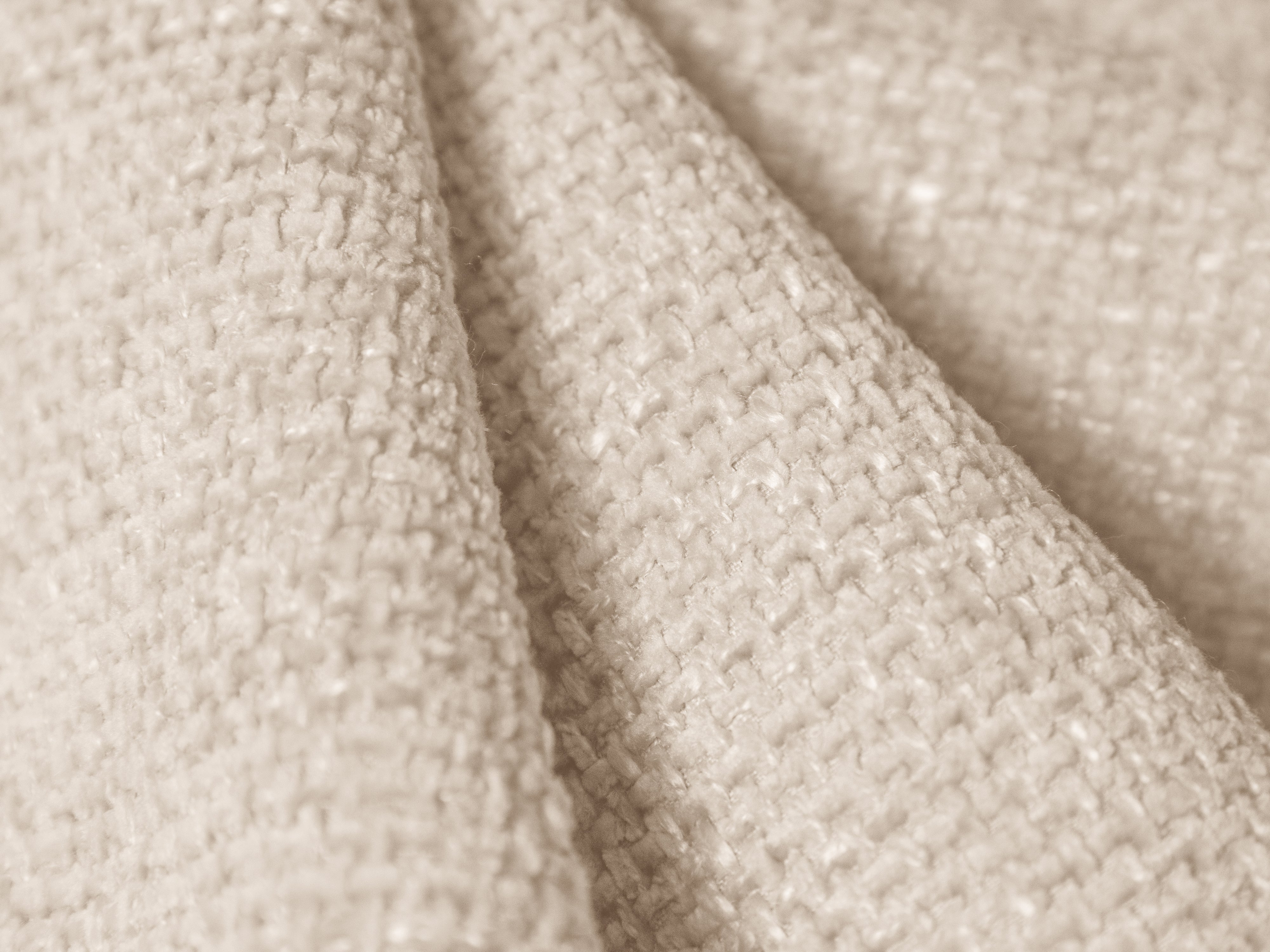 Modulares Ecksofa linksseitig für 7 Personen MILEY hellbeige samtig