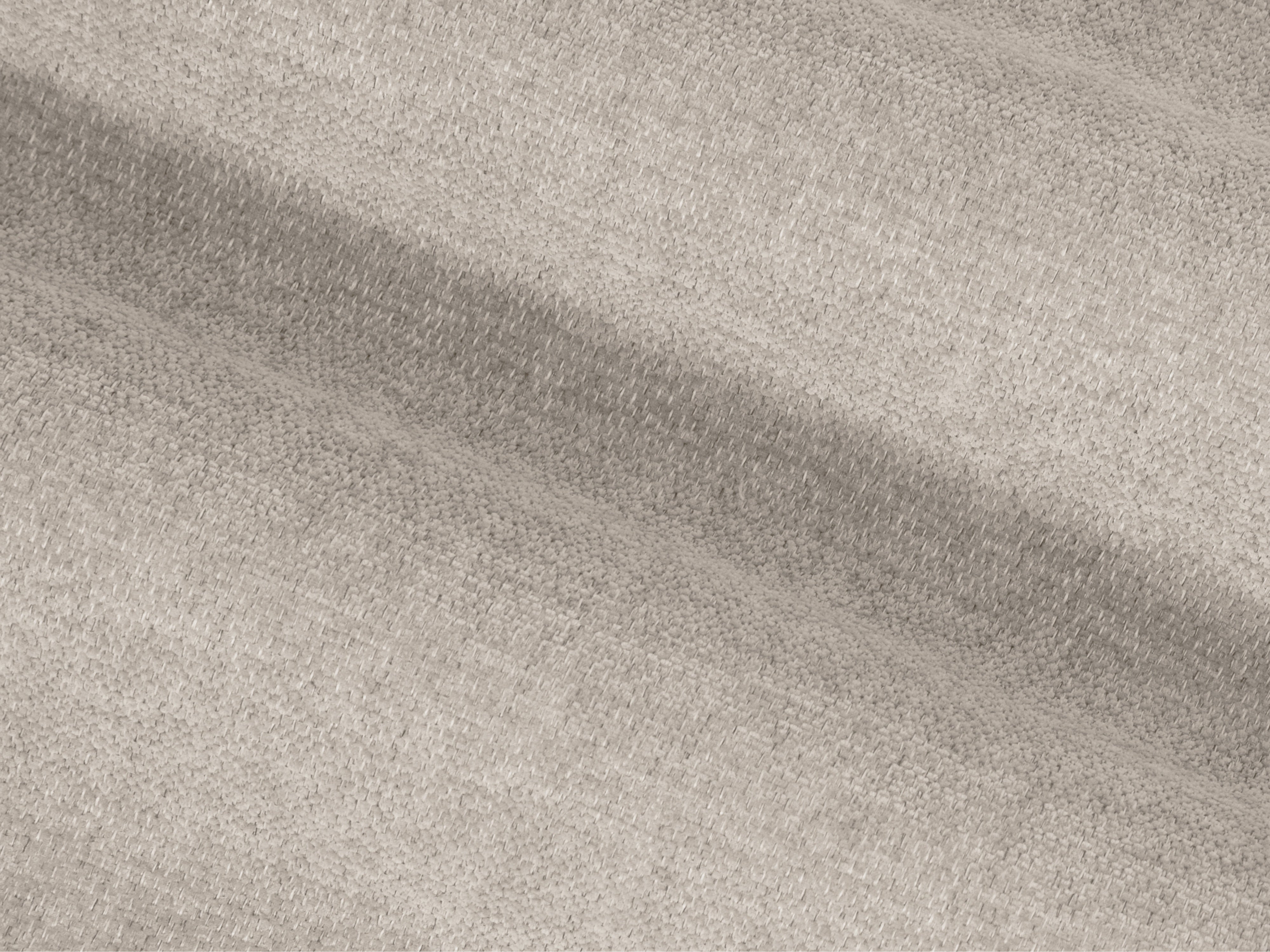 Panoramarechtschwenksofa LISA in sandfarbenem Chenille
