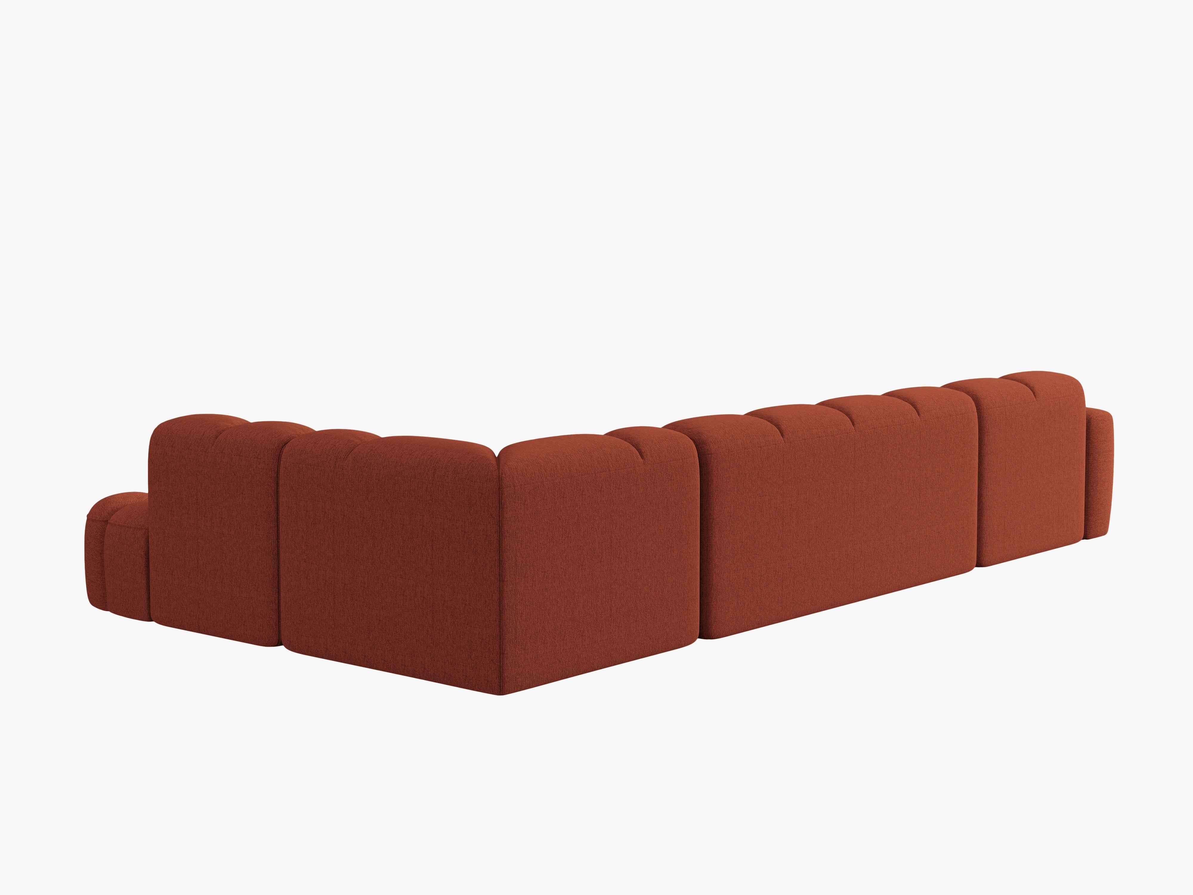Panoramarechts-Ecksofa LISA Terrakotta Chenille