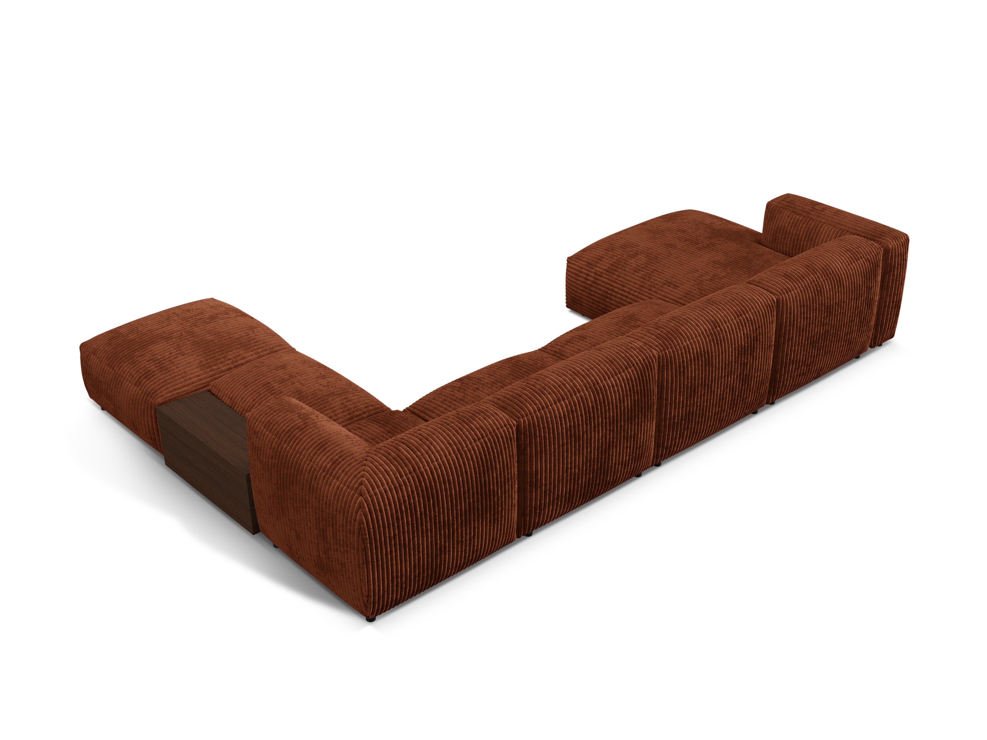 Right -sided panoramic corner Martin brick corduroy