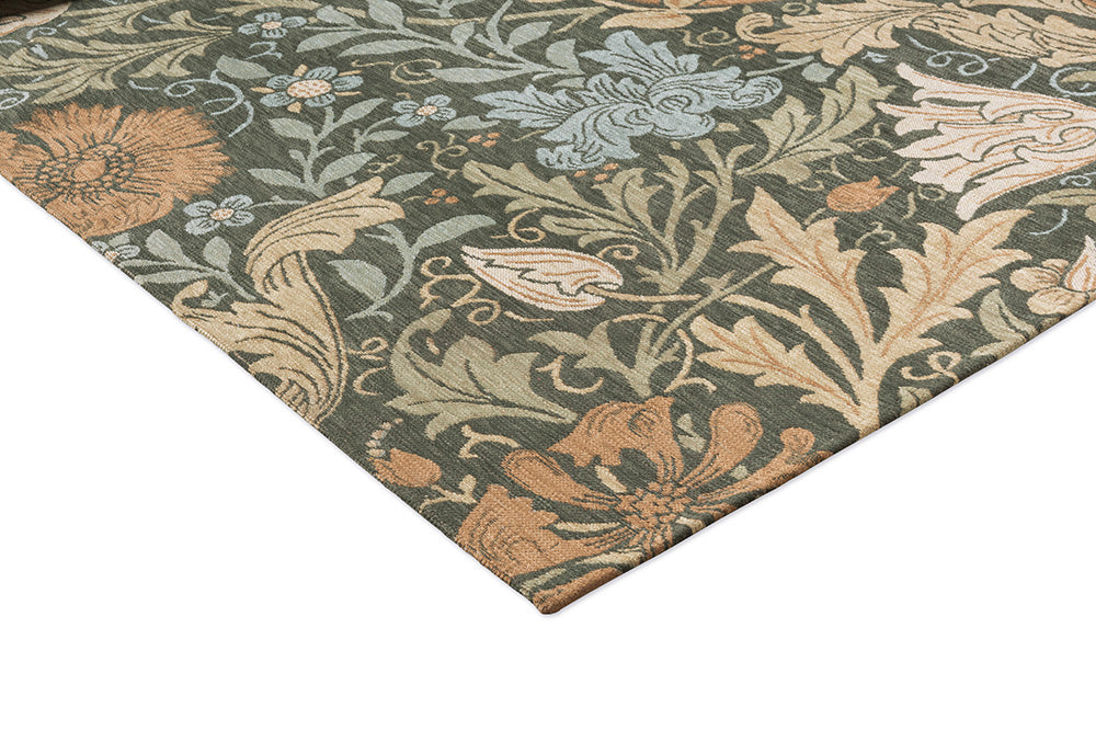 COMPTON TRELLIS Green and Brown Rug
