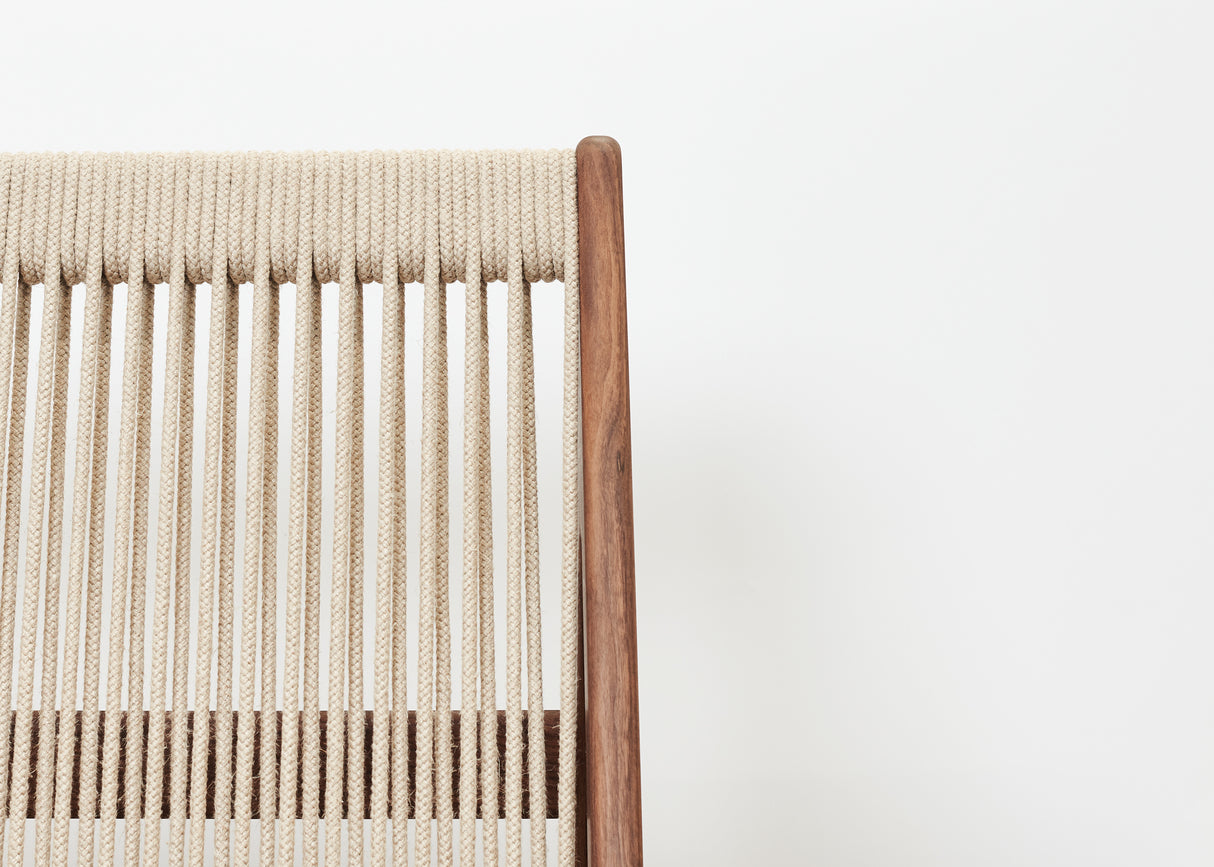 Sessel MR01 Nussbaum und Leinen