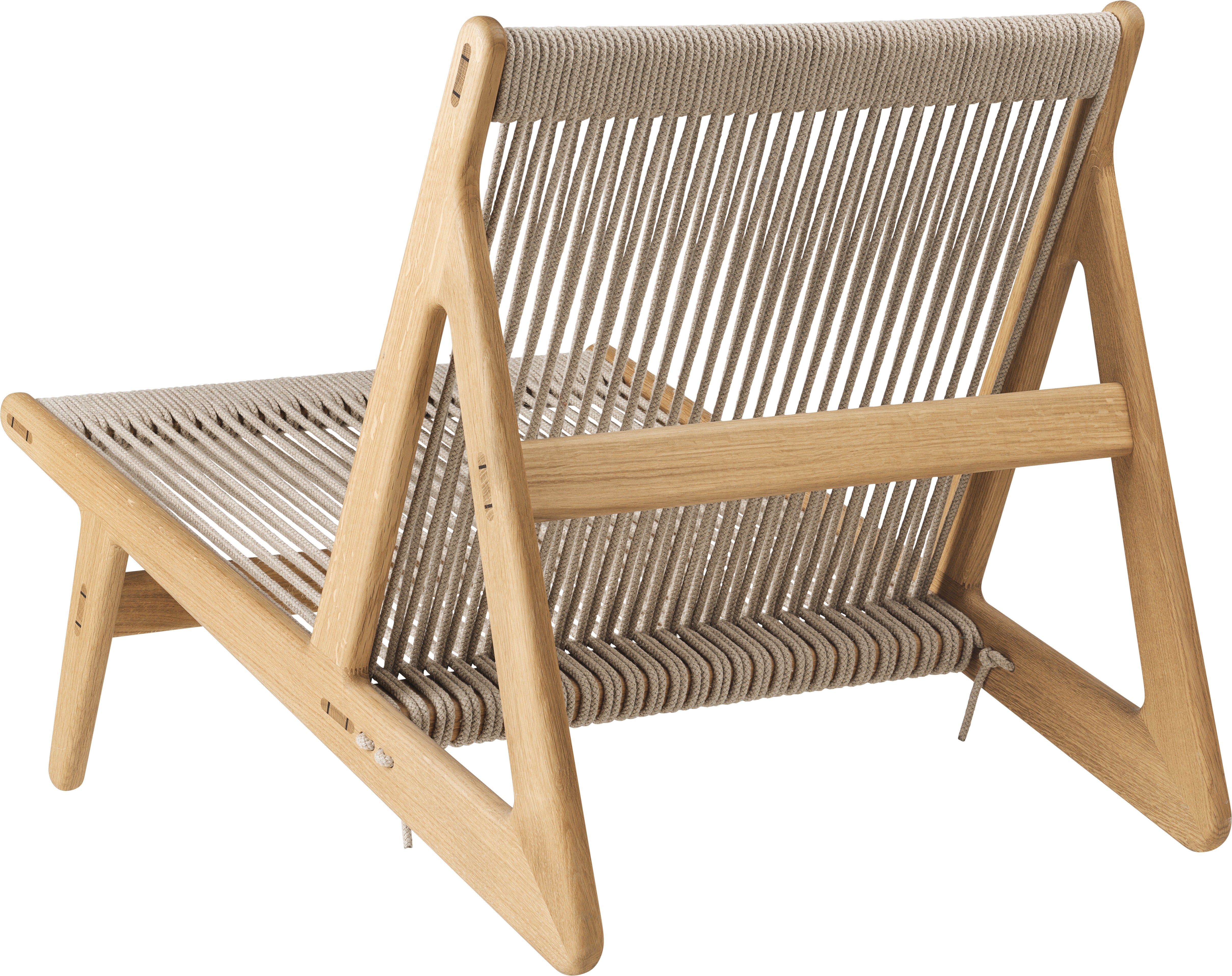 Sessel MR01 Eichenholz und Leinen