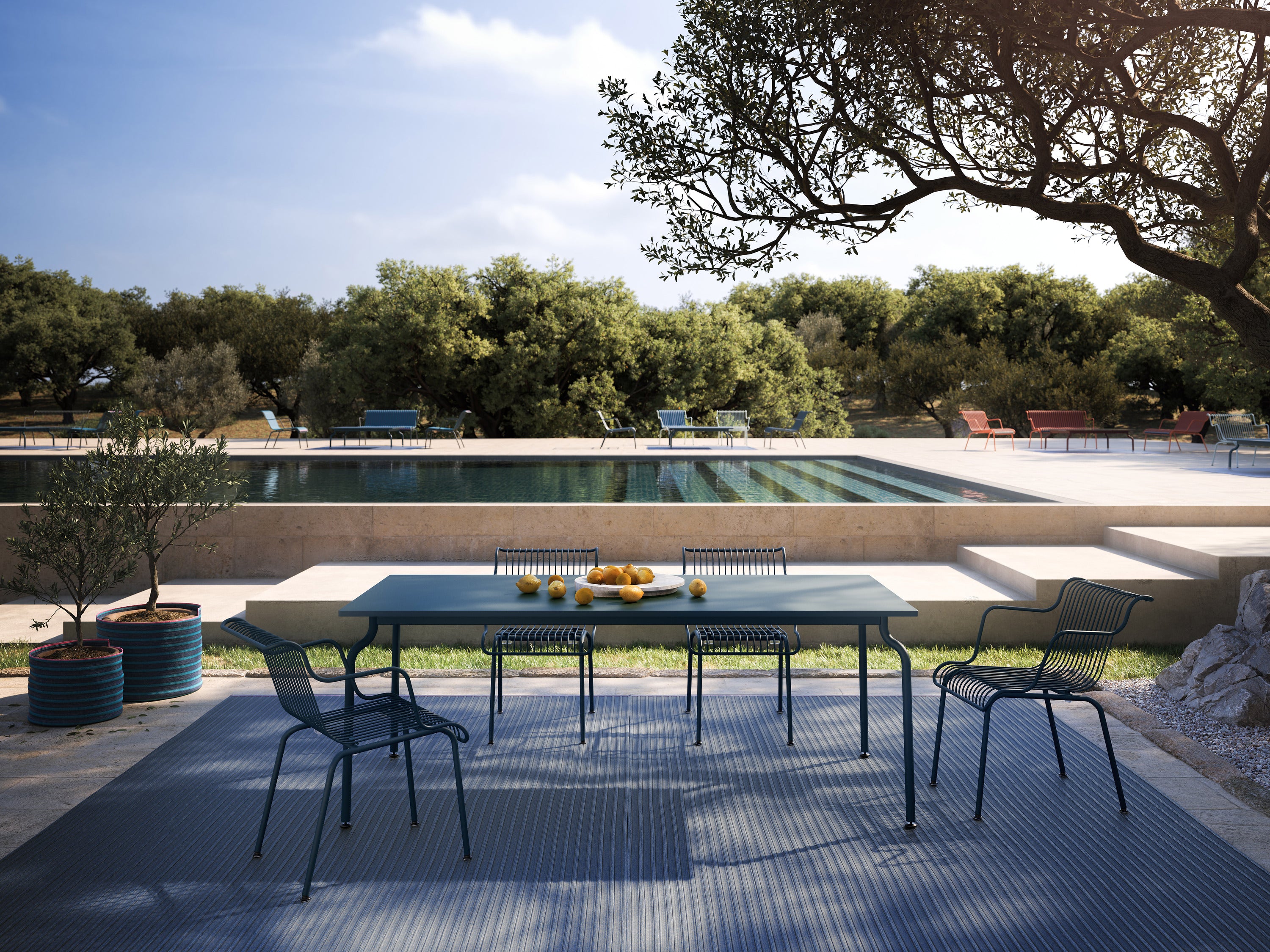 Gartentisch SOUTH marineblau