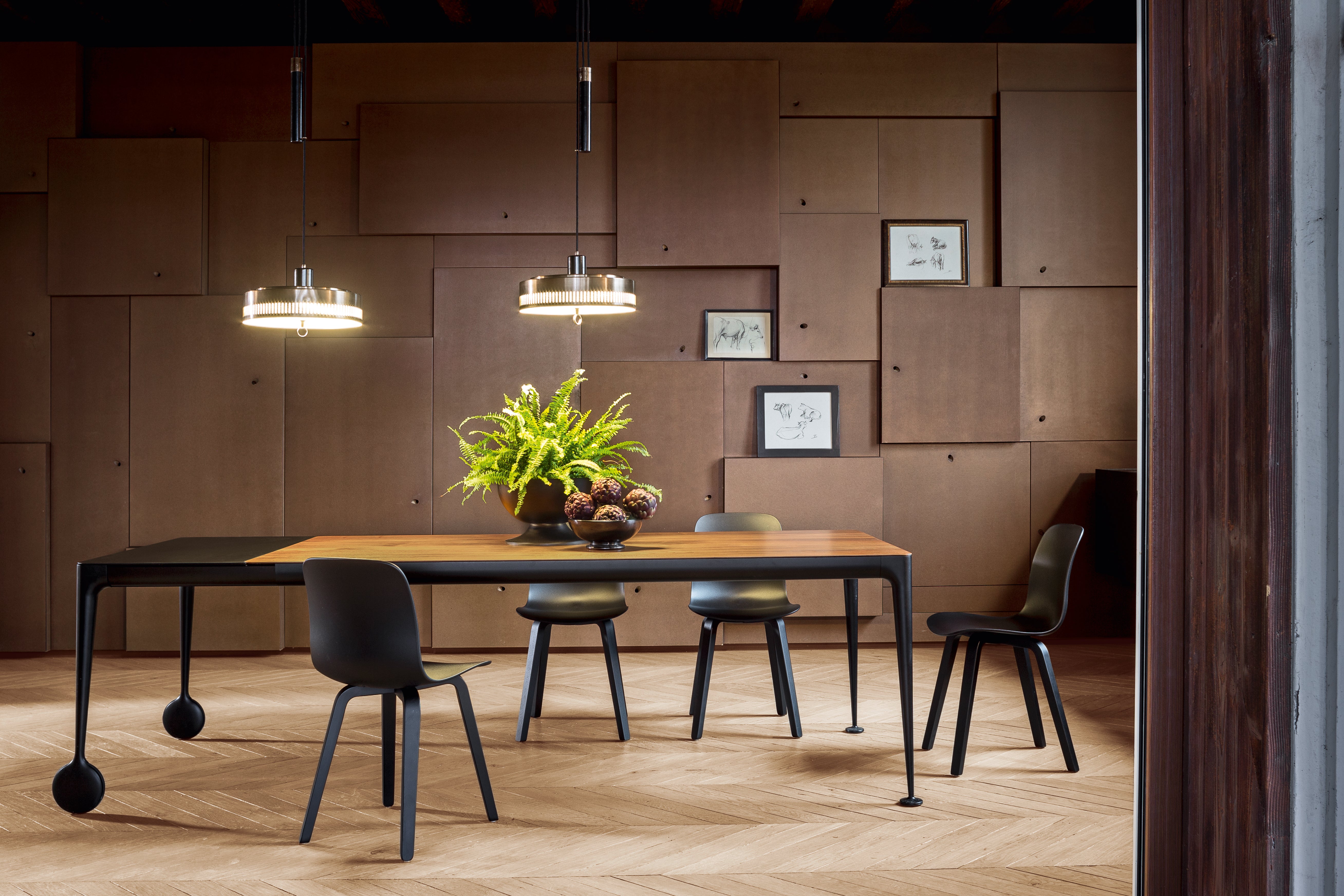SUBSTANCE chair in black with an ash base