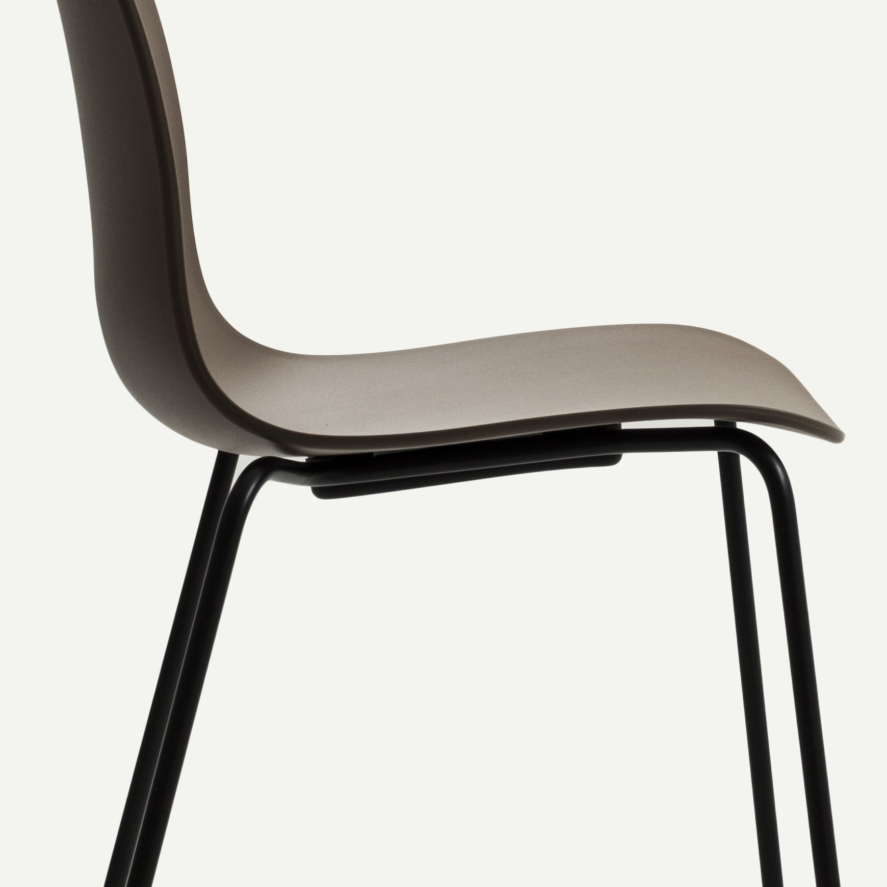 SUBSTANCE chair in black with a metal base