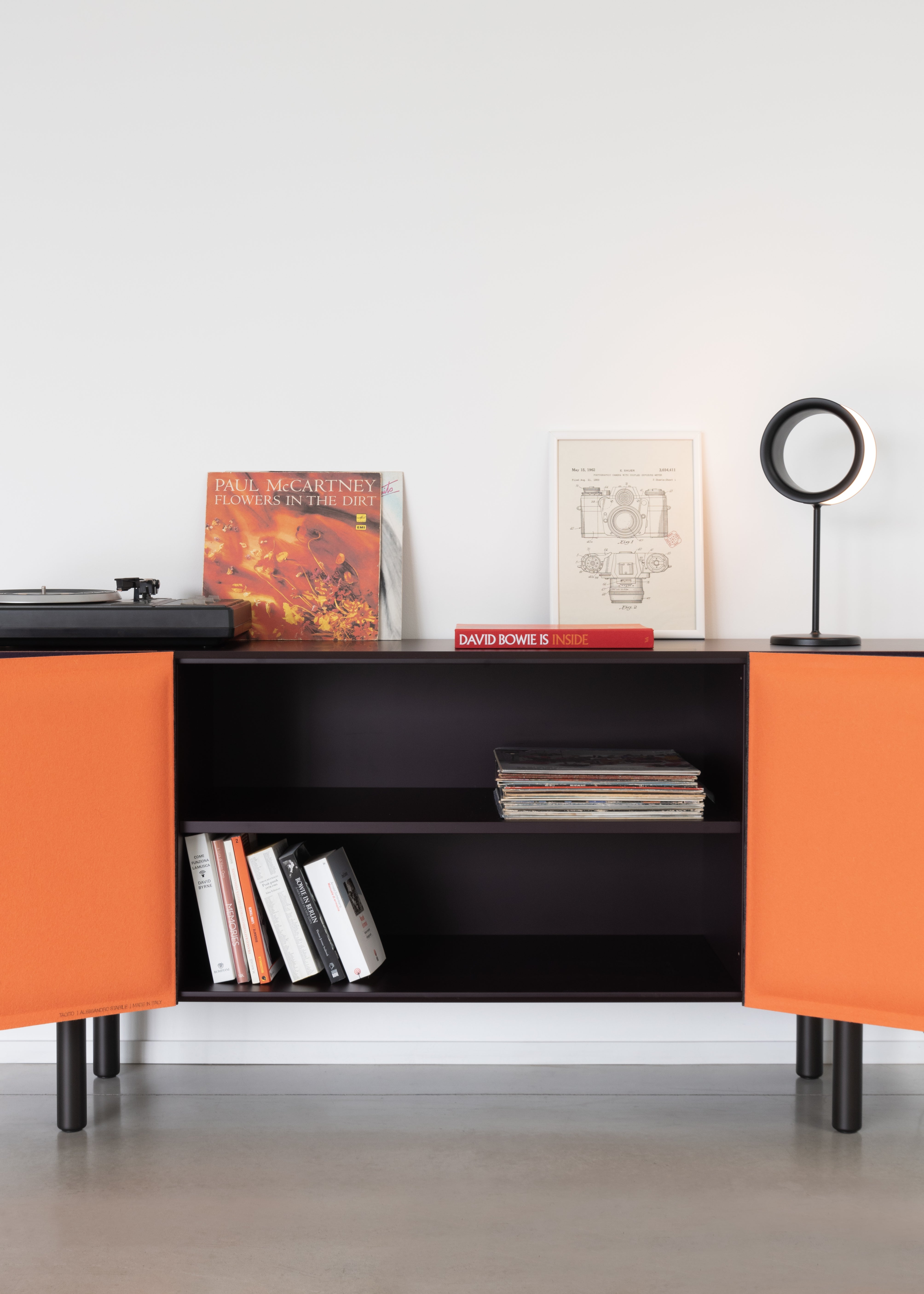 TACITO TV cabinet purple felt
