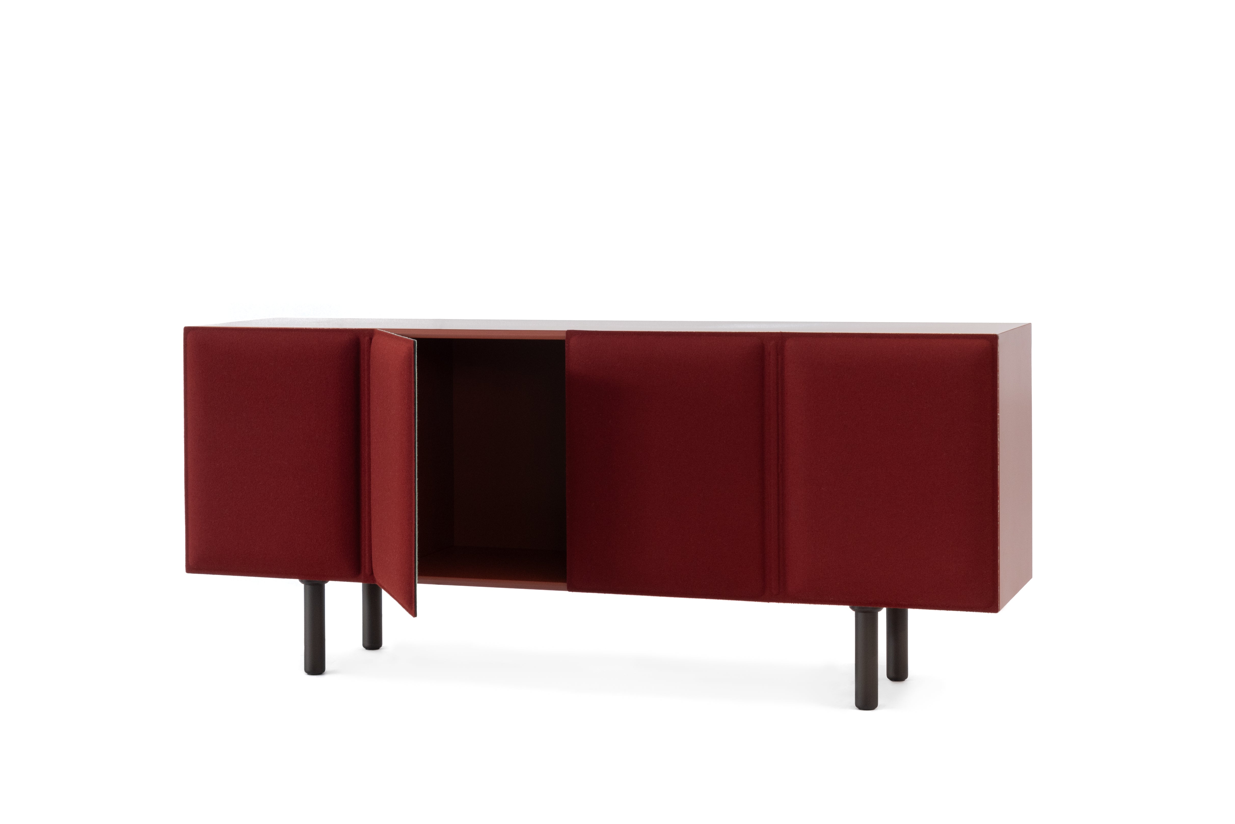 TACITO TV cabinet burgundy felt