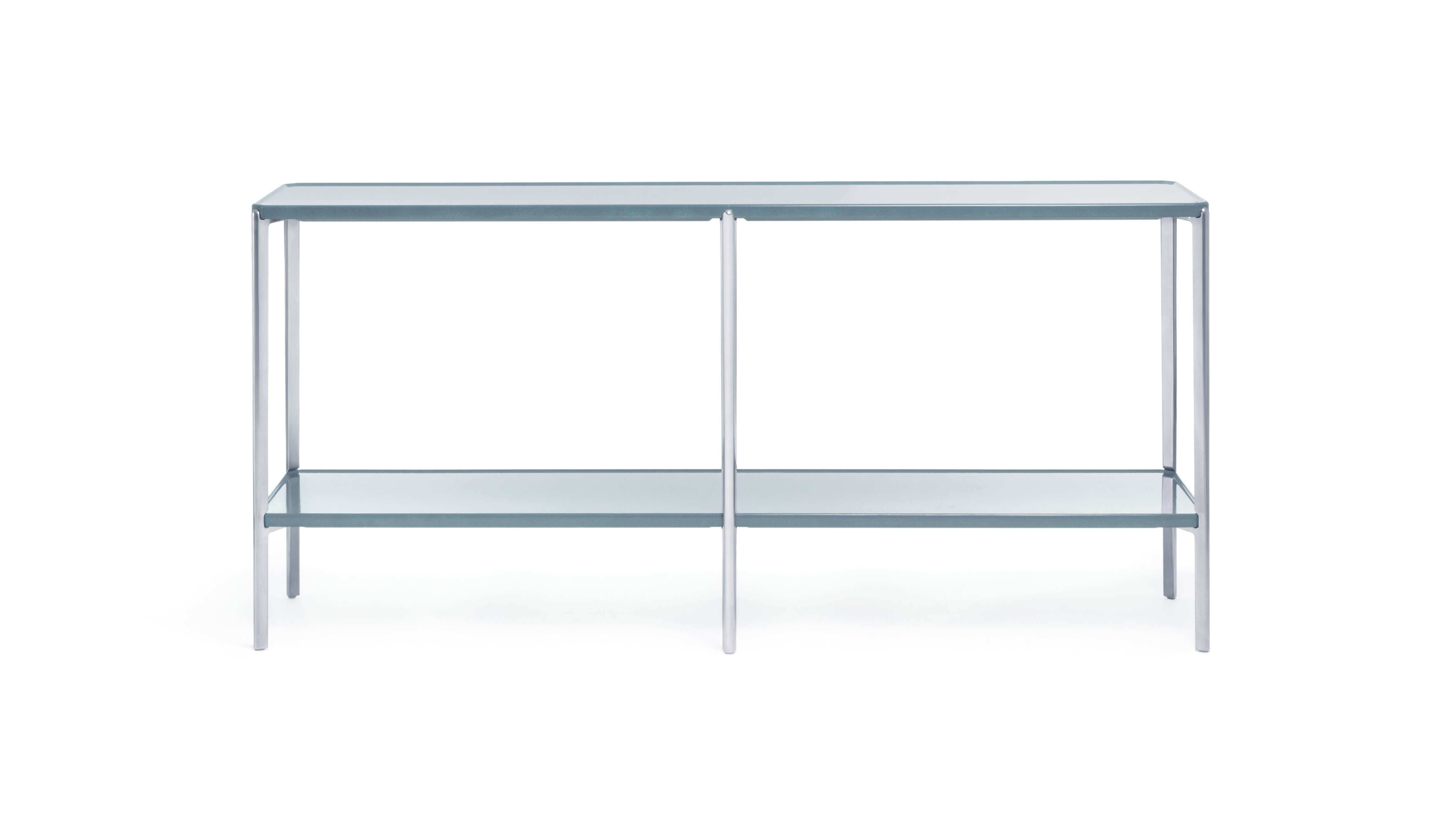 Double shelf TAMBOUR blue concrete