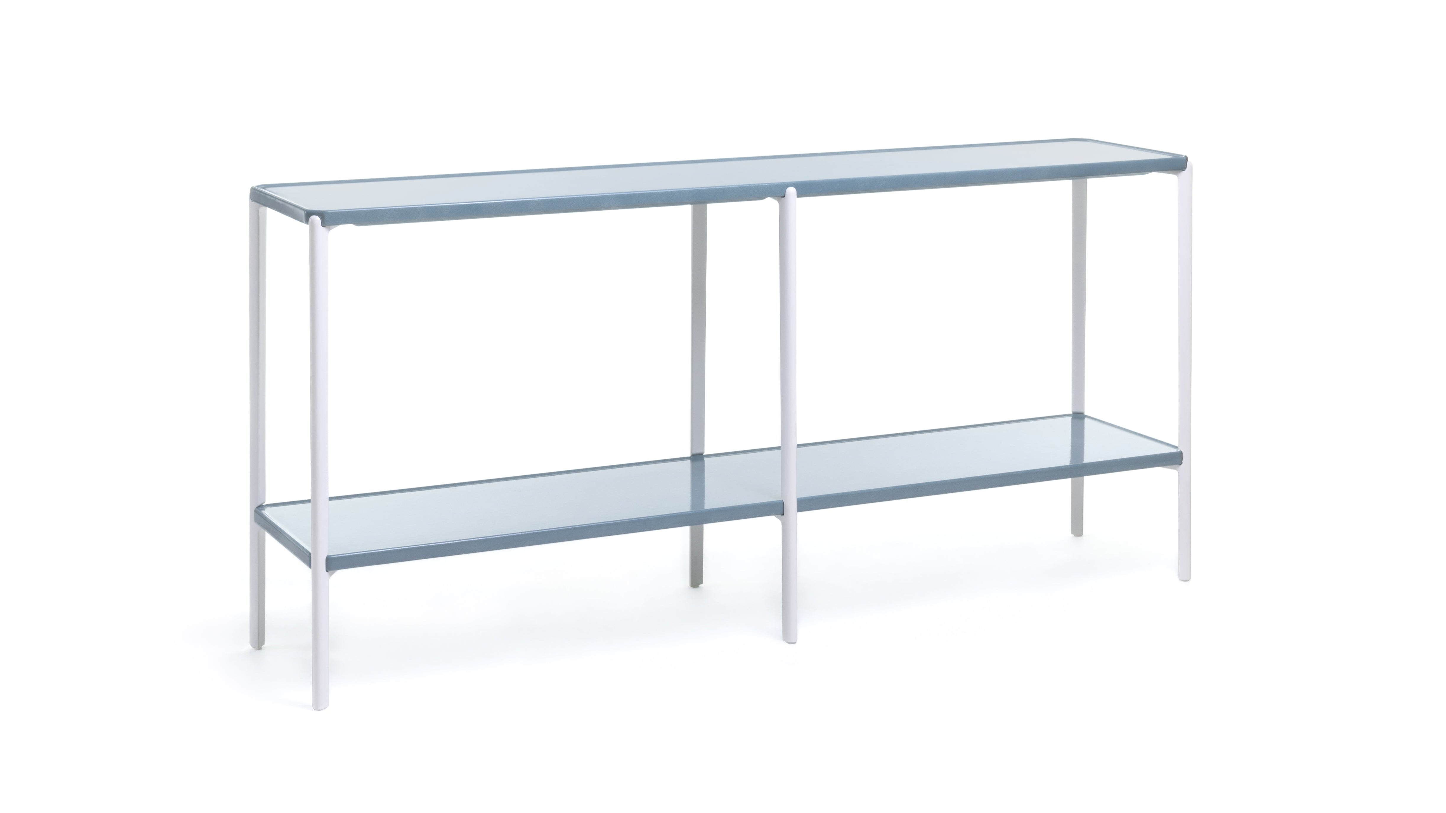 Double shelf TAMBOUR blue concrete
