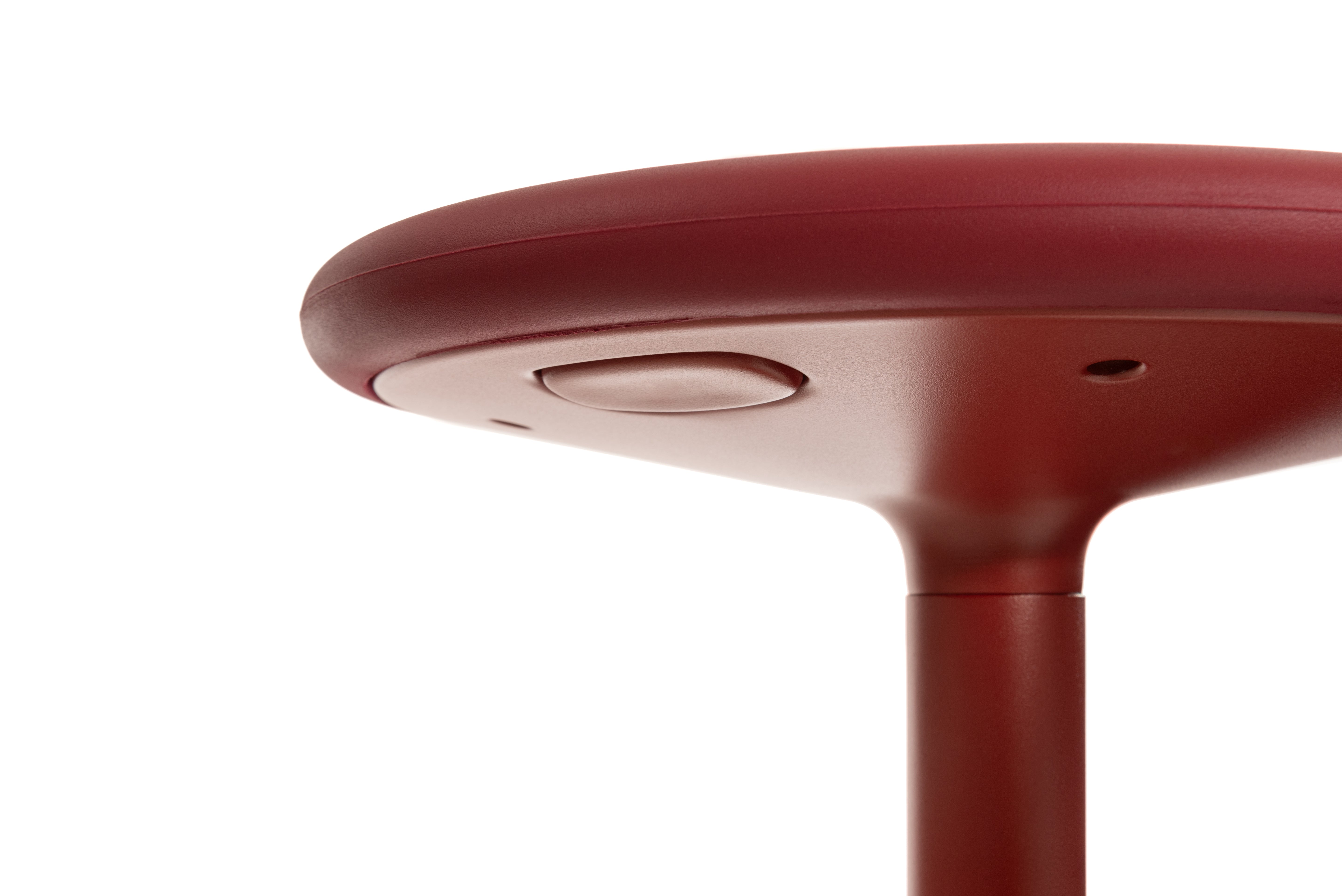 Burgundy swivel stool TIBU