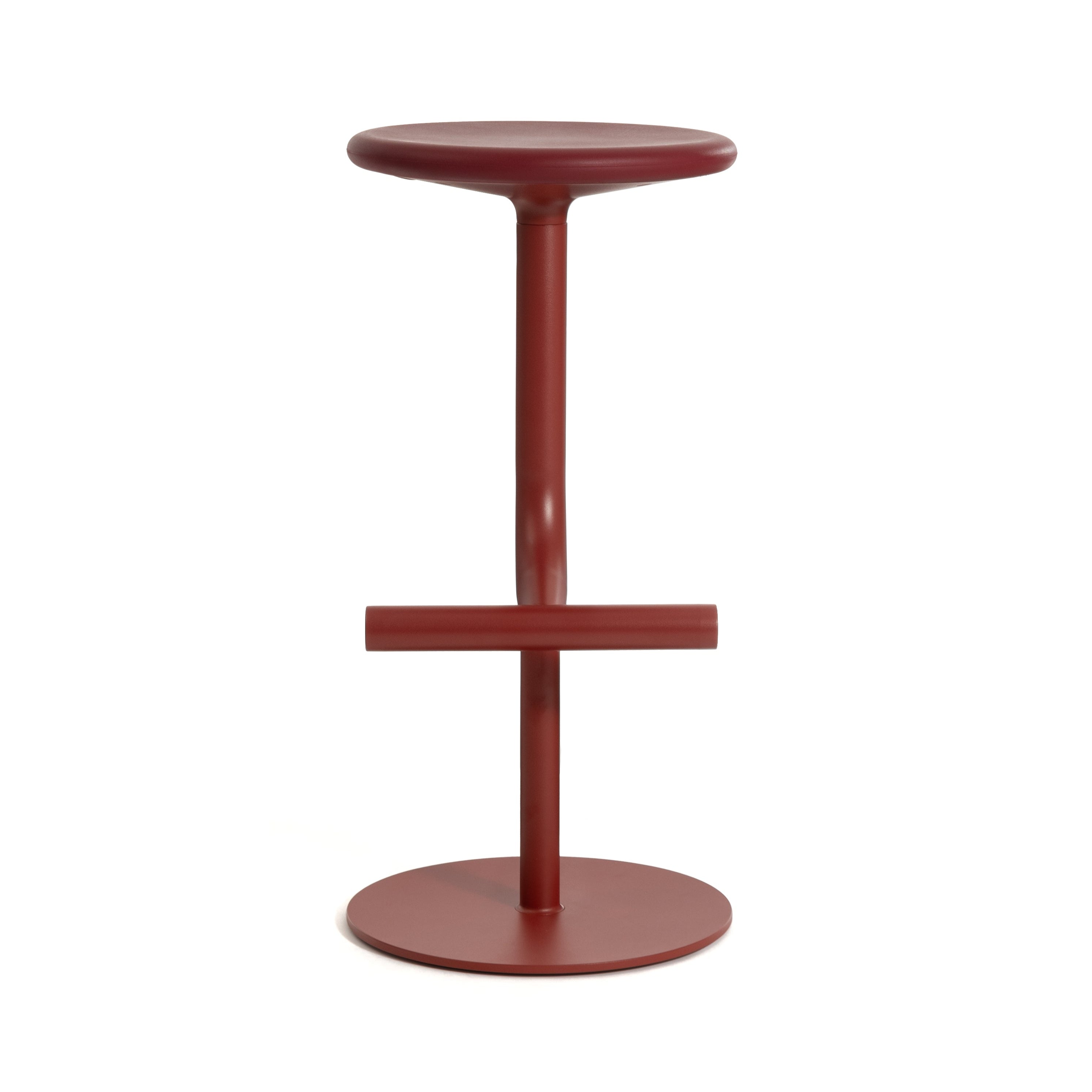 Burgundy swivel stool TIBU