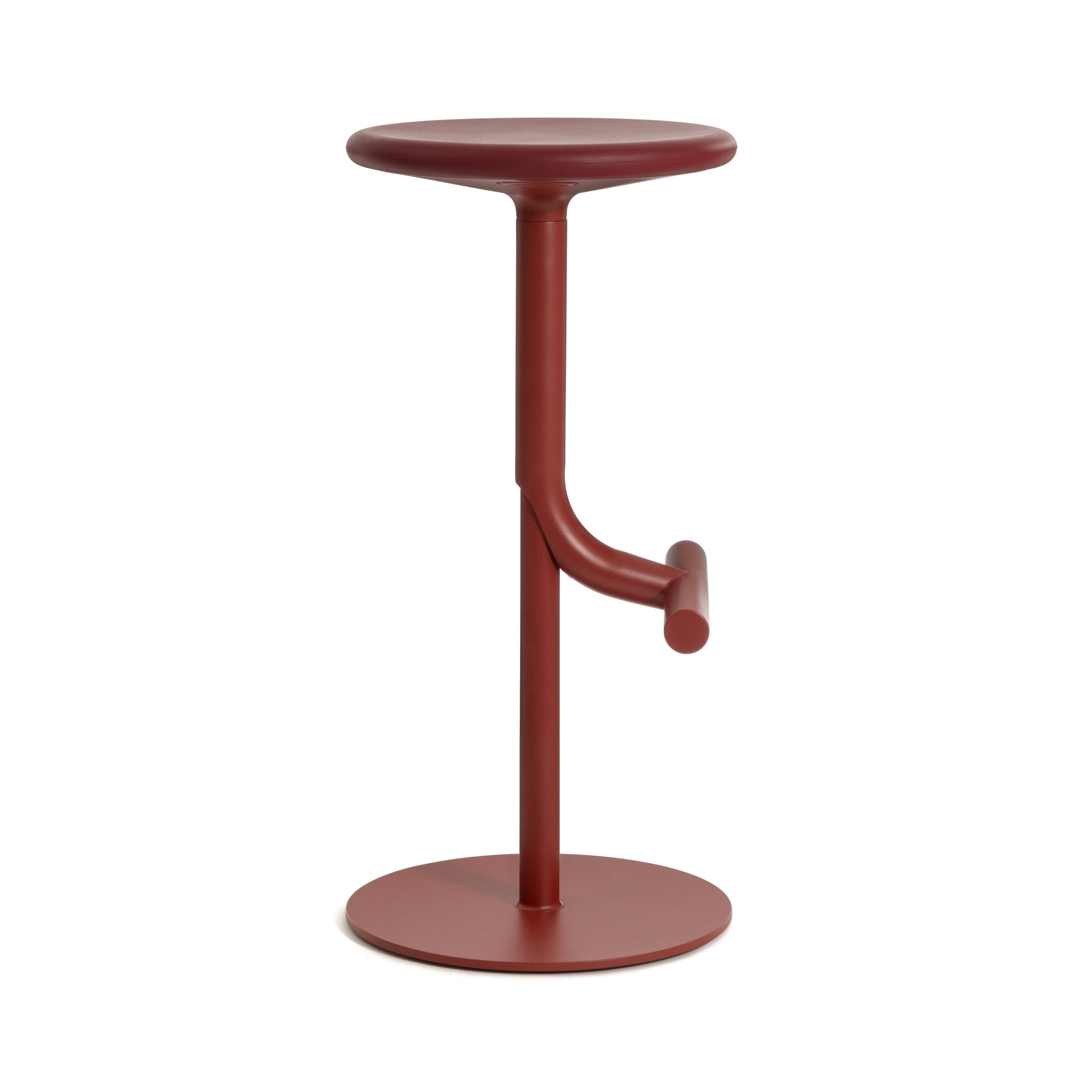 Burgundy swivel stool TIBU
