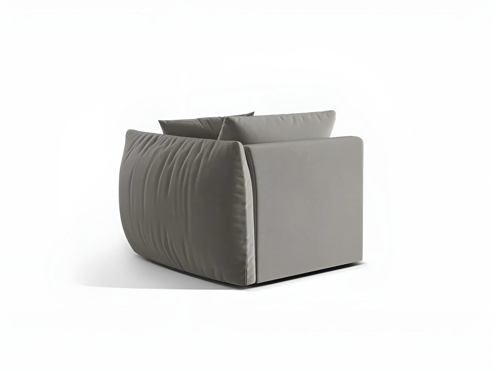 Modulares Samtsofa CHRIS - rechte Element in Grau