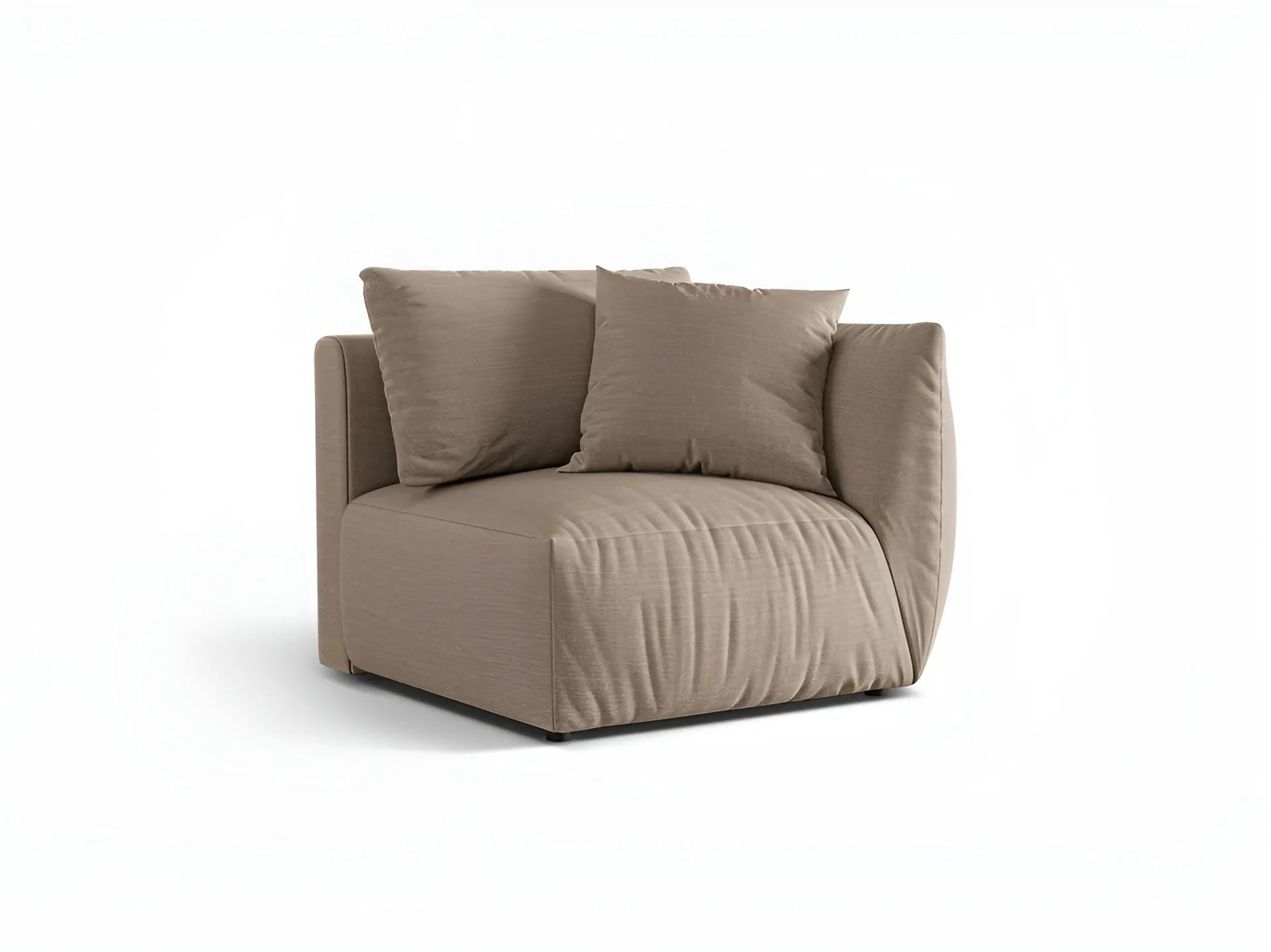 CHRIS modular sofa - right-side element sandy chenille