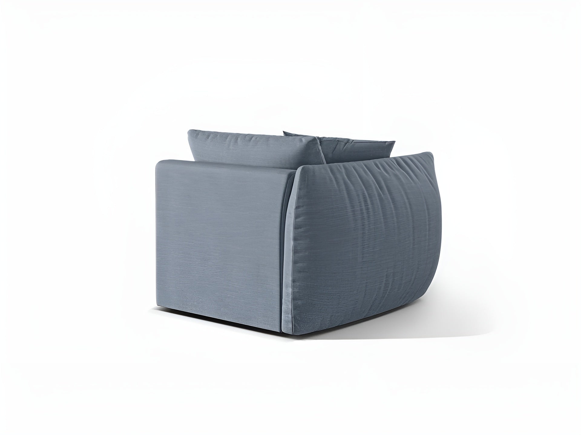 Modulares Sofa CHRIS - linkes Element in hellblauem Chenille