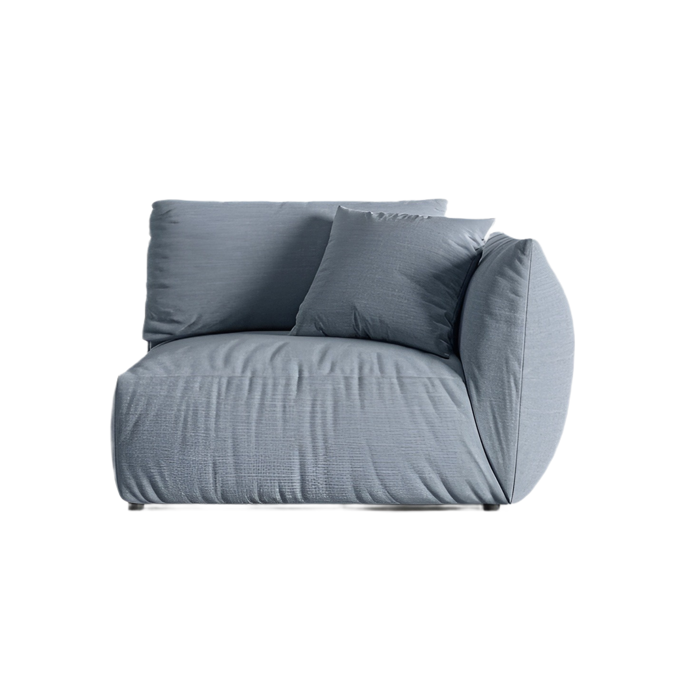 Modulares Sofa CHRIS - breites Element rechts in hellblauem Chenille
