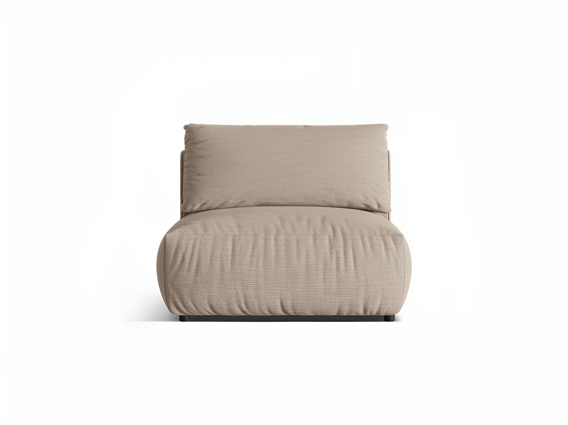 CHRIS Modular Sofa - Wide Central Element in Sand Chenille
