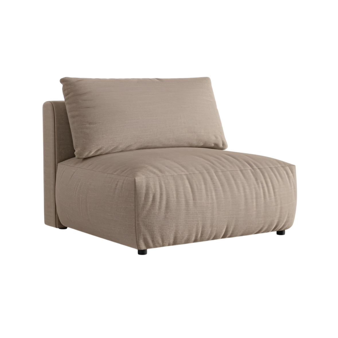 CHRIS Modular Sofa - Wide Central Element in Sand Chenille