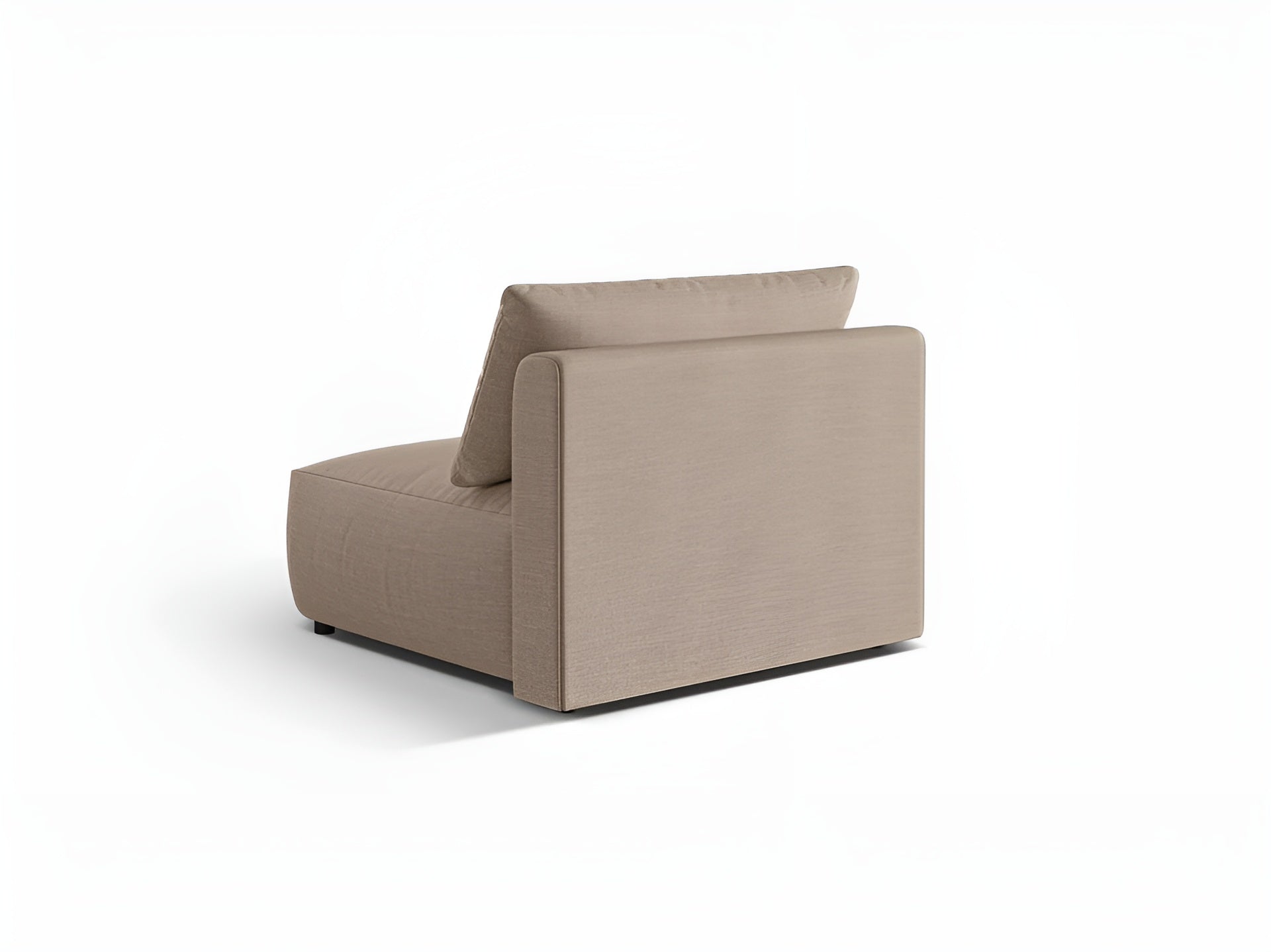 CHRIS Modular Sofa - Wide Central Element in Sand Chenille